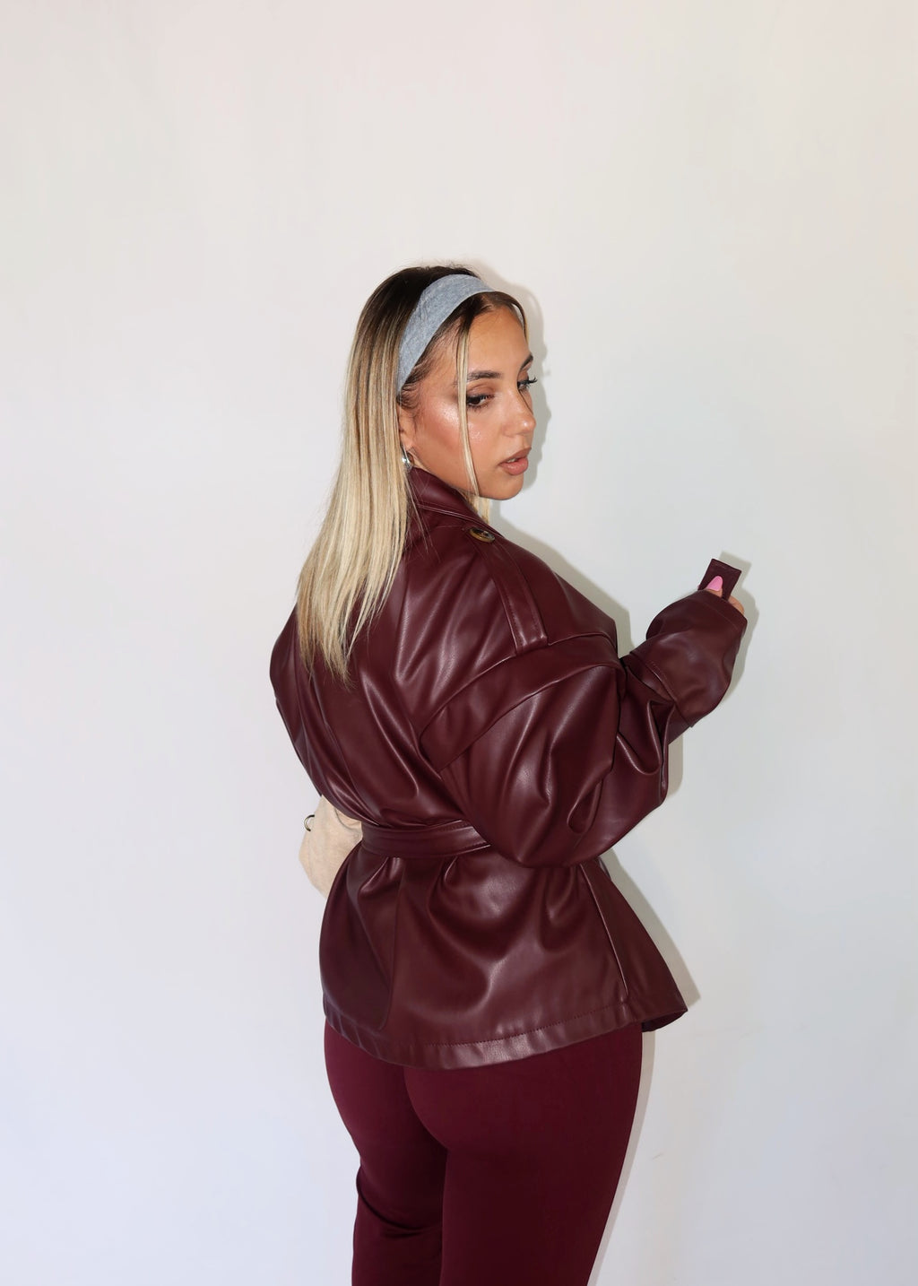GIACCA LEATHER BORDEAUX