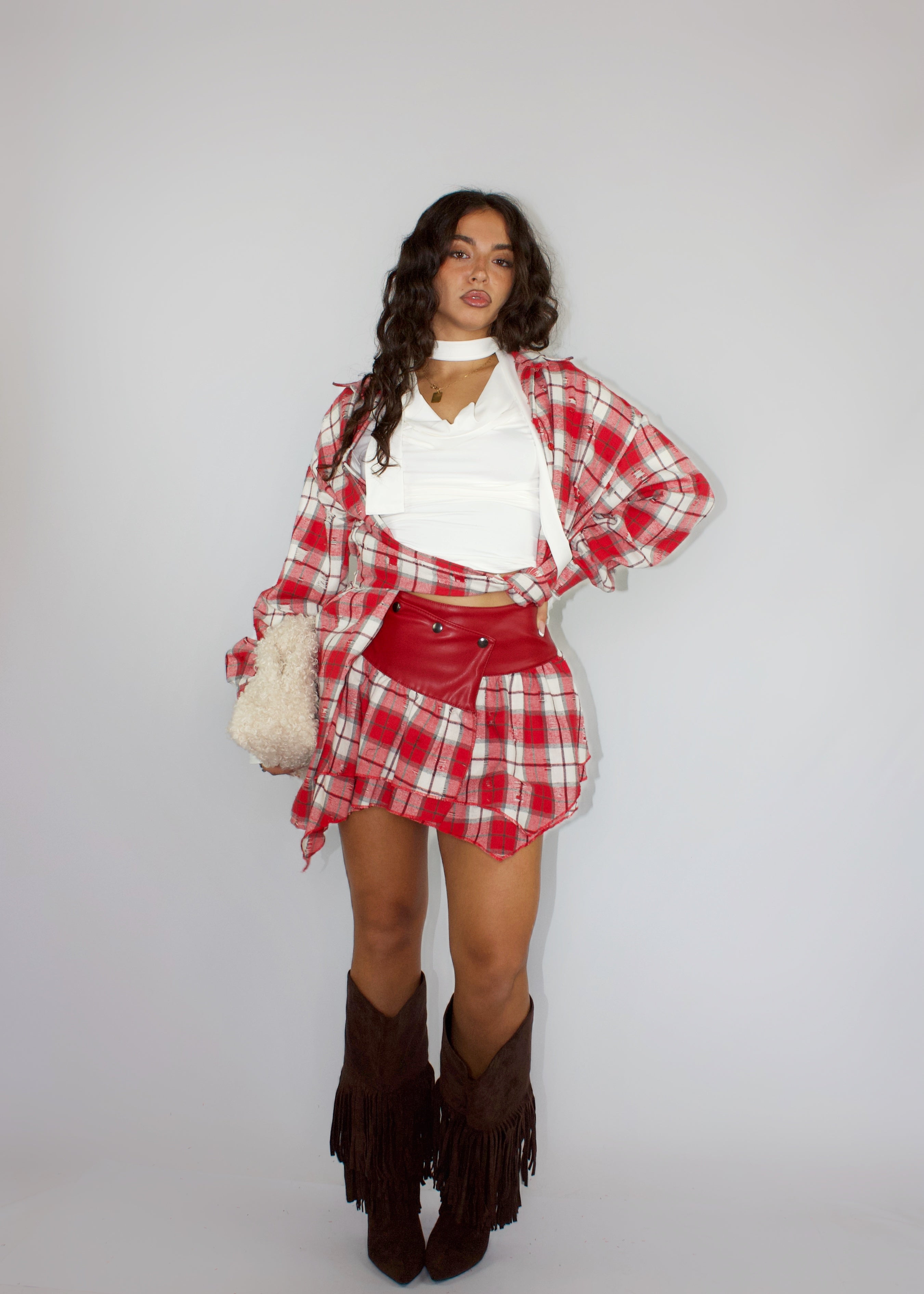 CAMICIA VESTITO WOOD ROSSO