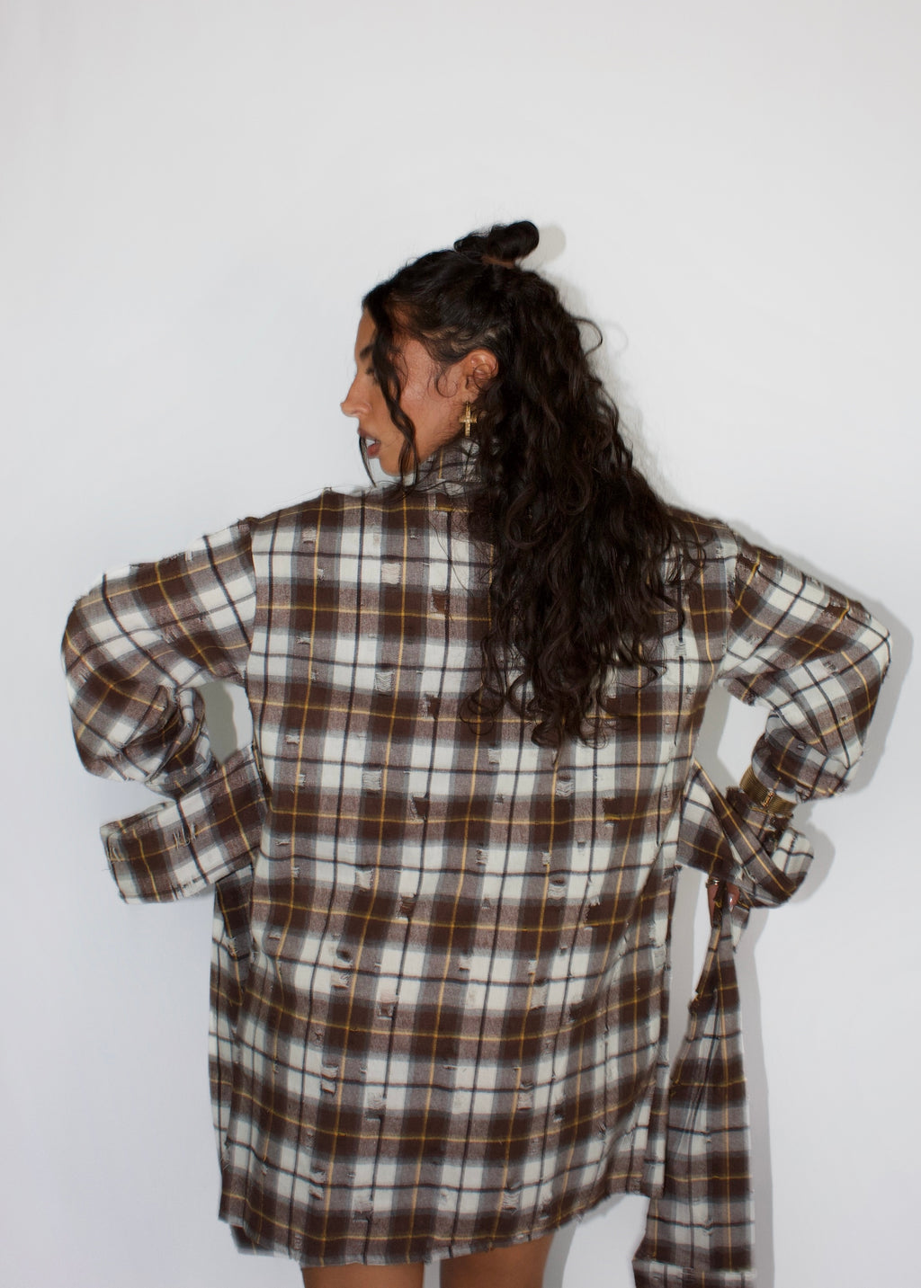 CAMICIA VESTITO WOOD MARRONE