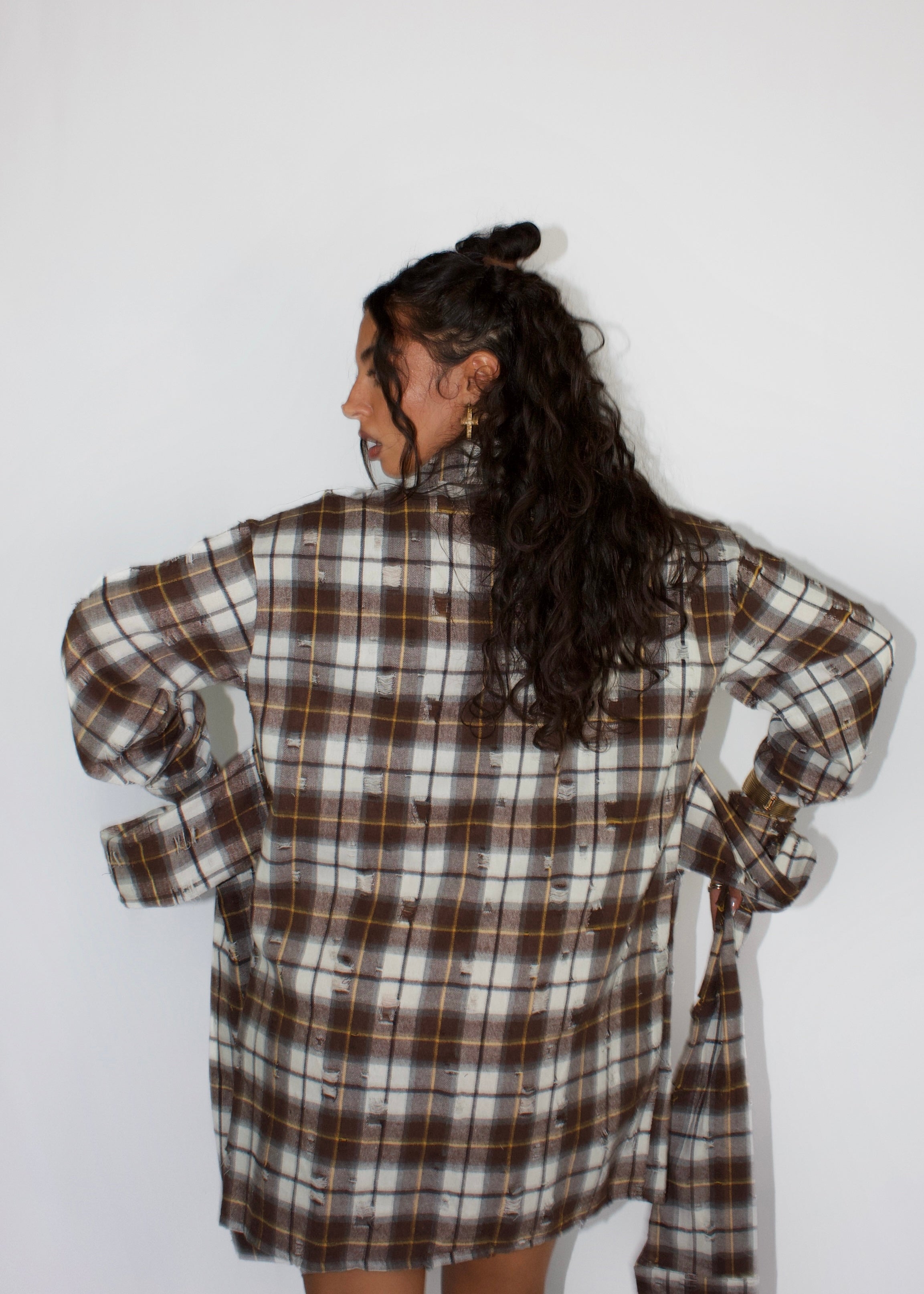 CAMICIA VESTITO WOOD MARRONE