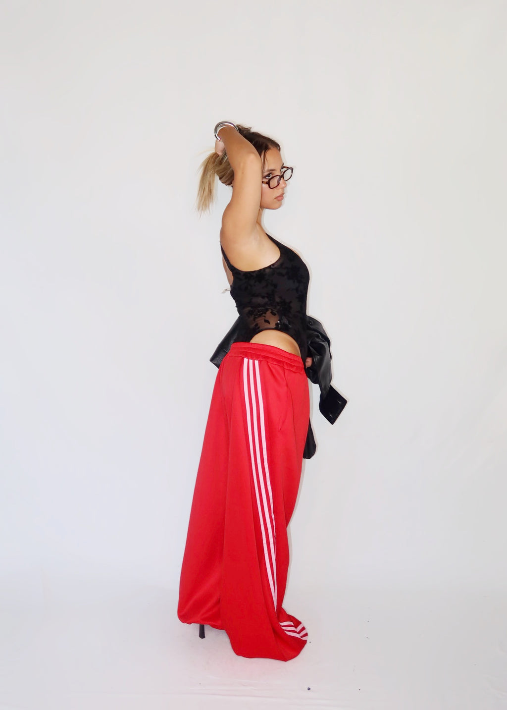PANTALONE ADIDAS ROSSO 2in1