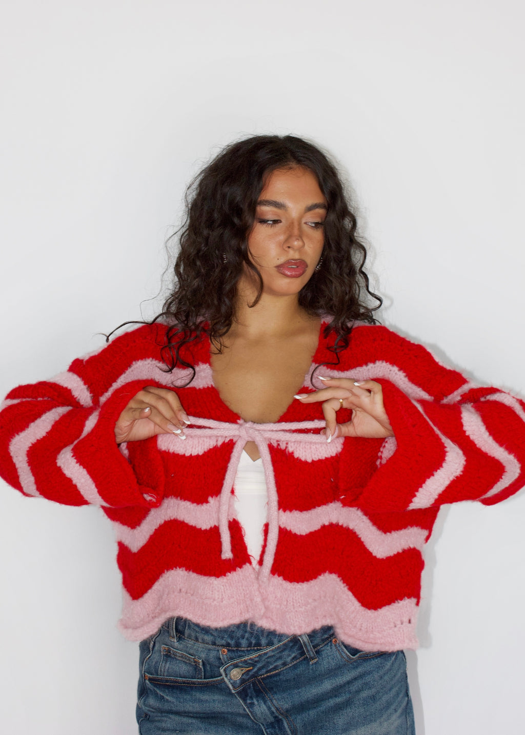 CARDIGAN CANDY ROSSO