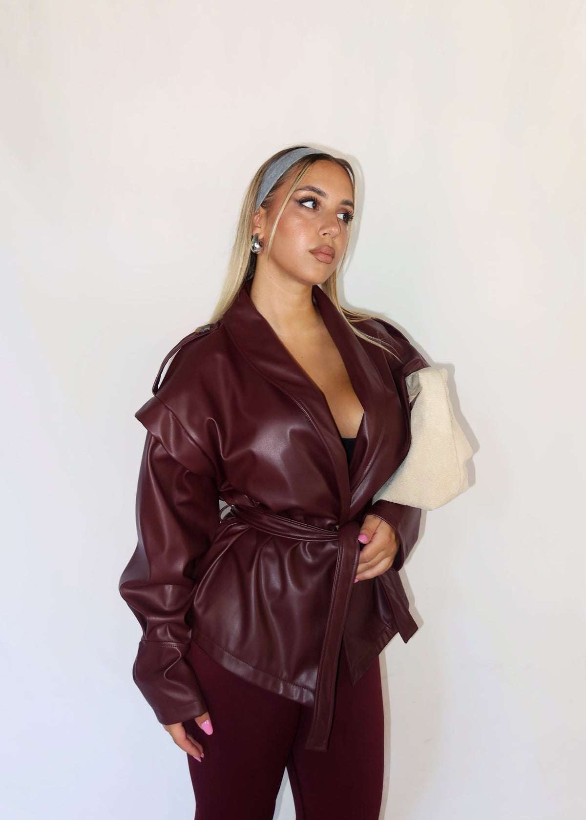 GIACCA LEATHER BORDEAUX