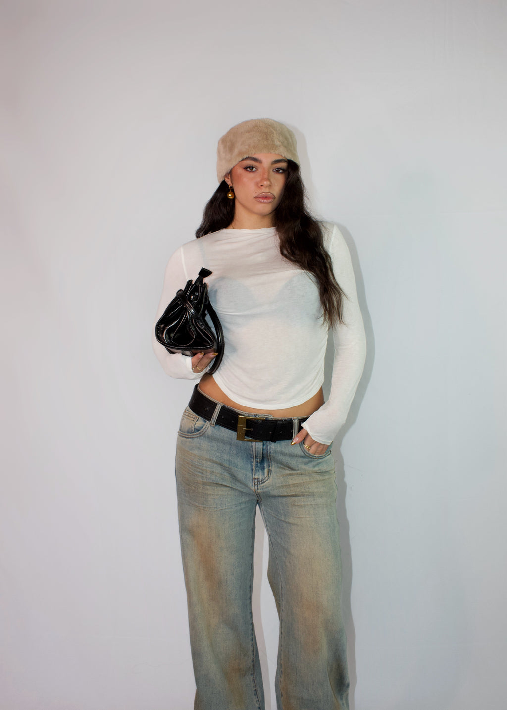 MAGLIETTA SHEER CASHMERE BIANCA
