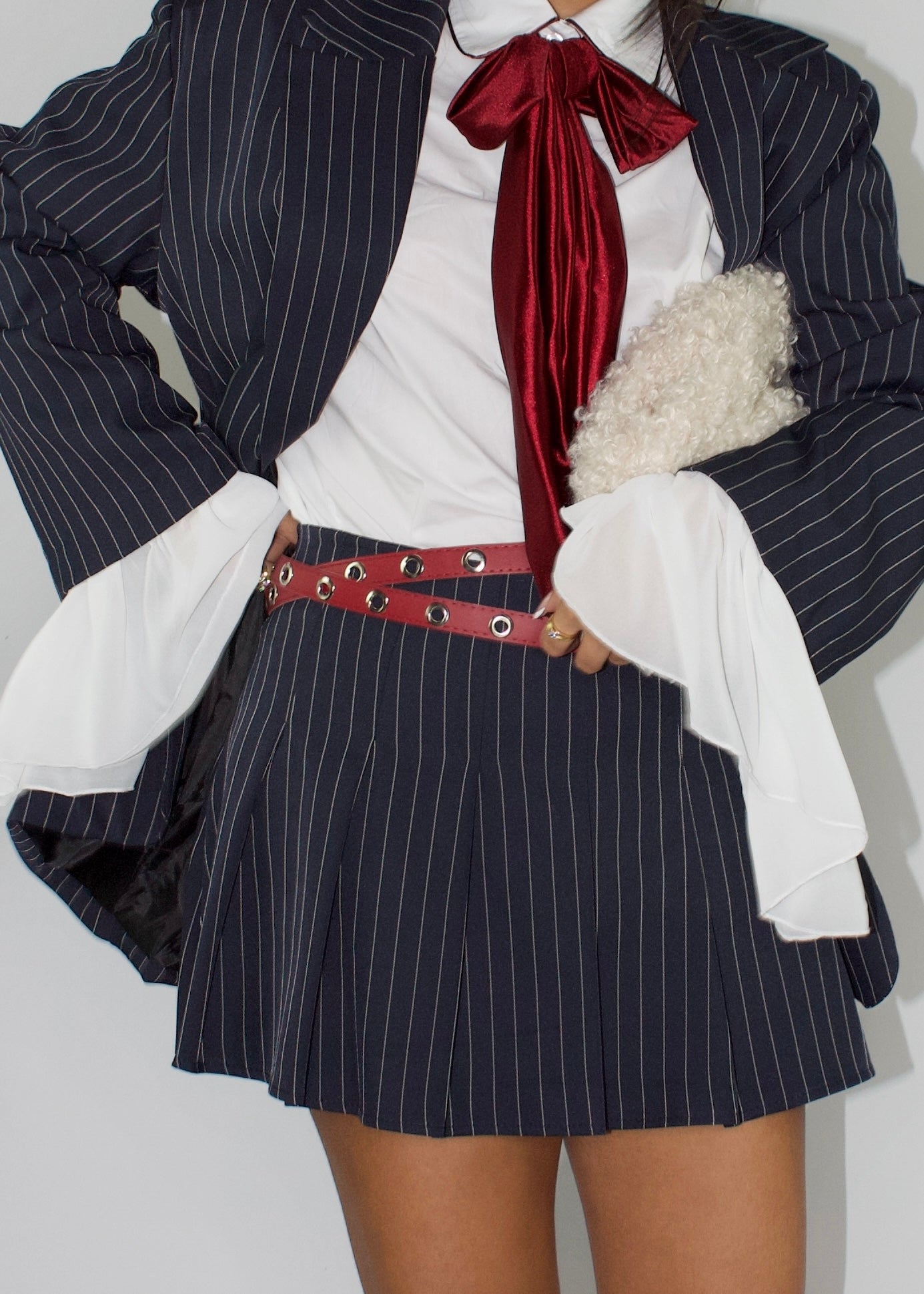 CINTURA DOUBLE PUNK ROSSA