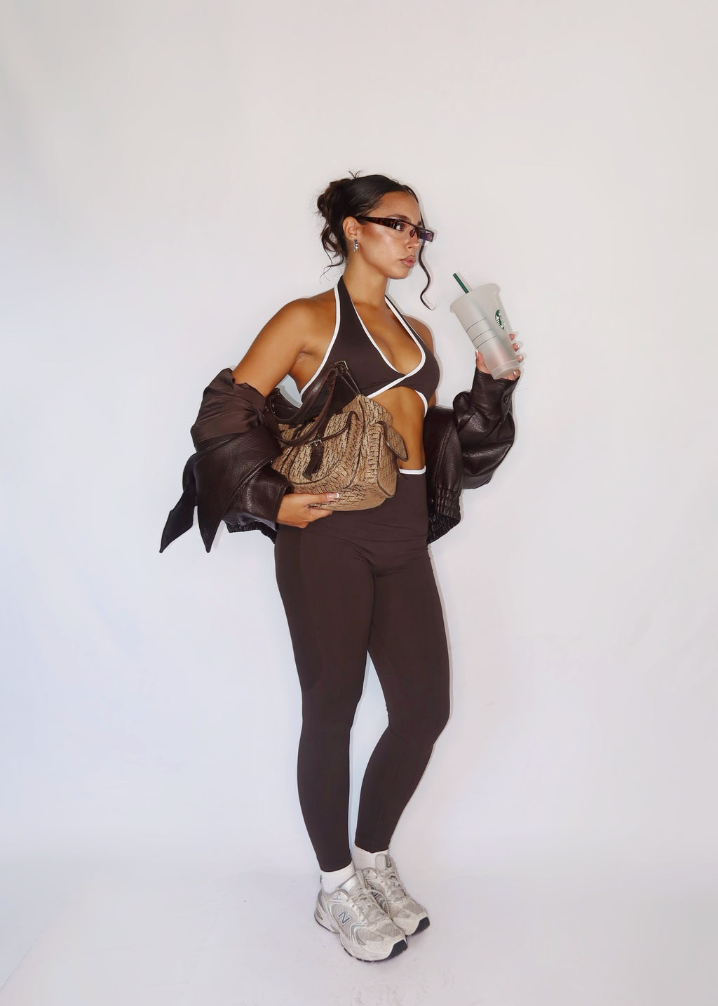 BIKER ZARA MARRONE