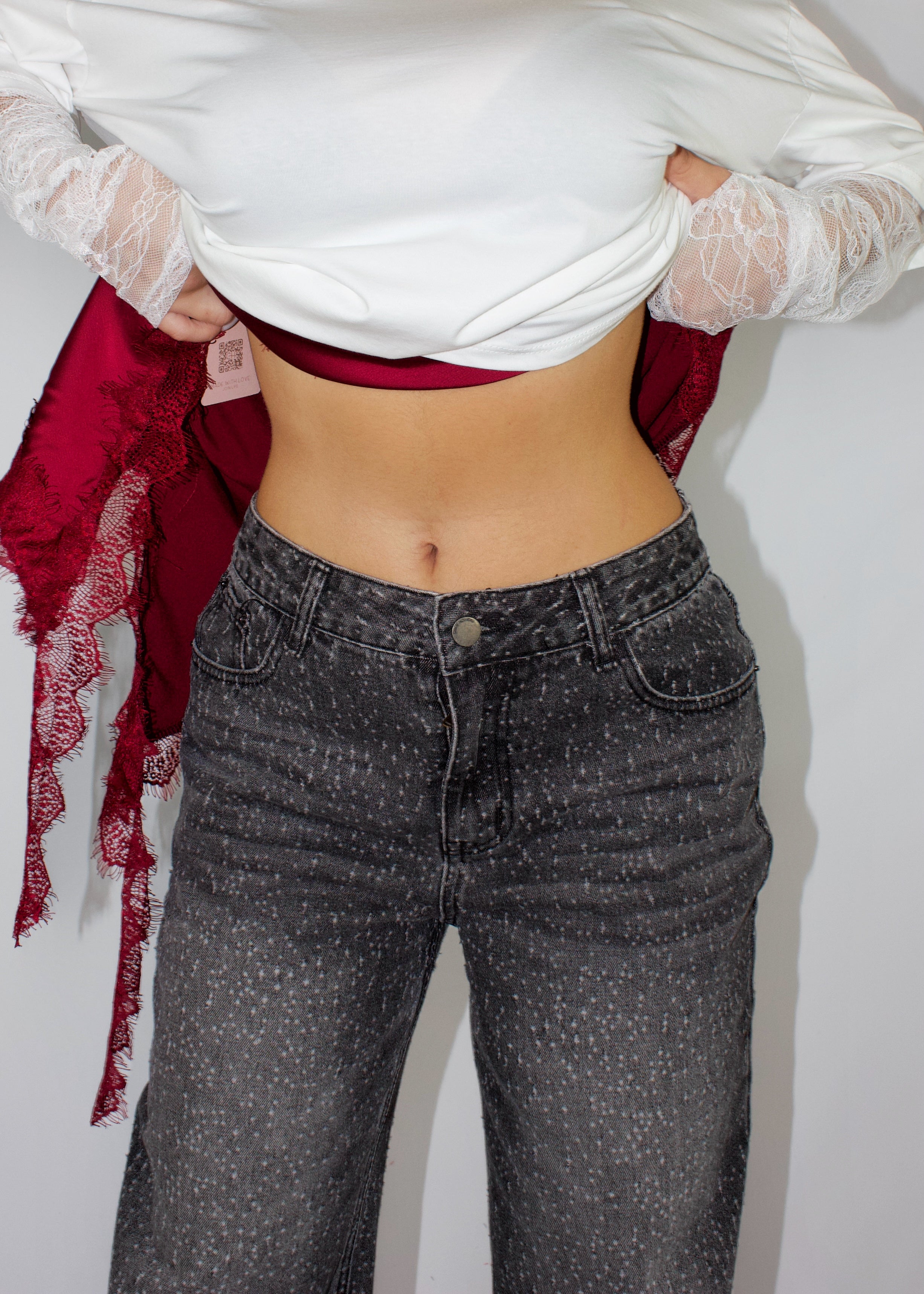 JEANS MINI STRAIN NERO