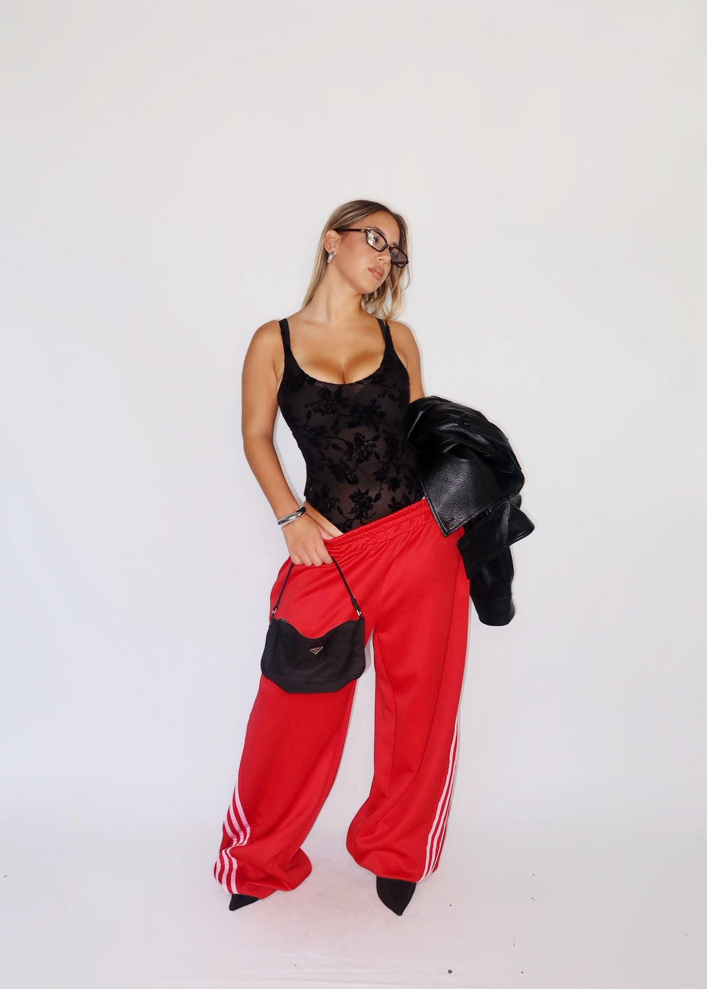 PANTALONE ADIDAS ROSSO 2in1