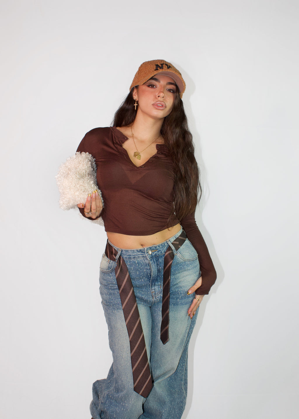 MAGLIETTA BUTTONS MARRONE