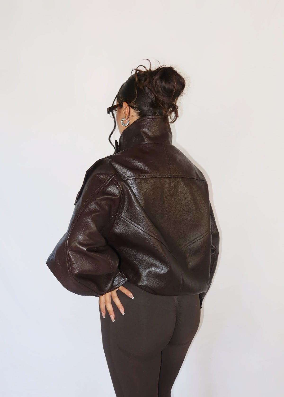BIKER ZARA MARRONE