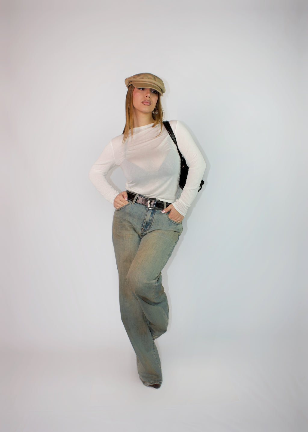 MAGLIETTA SHEER CASHMERE BIANCA