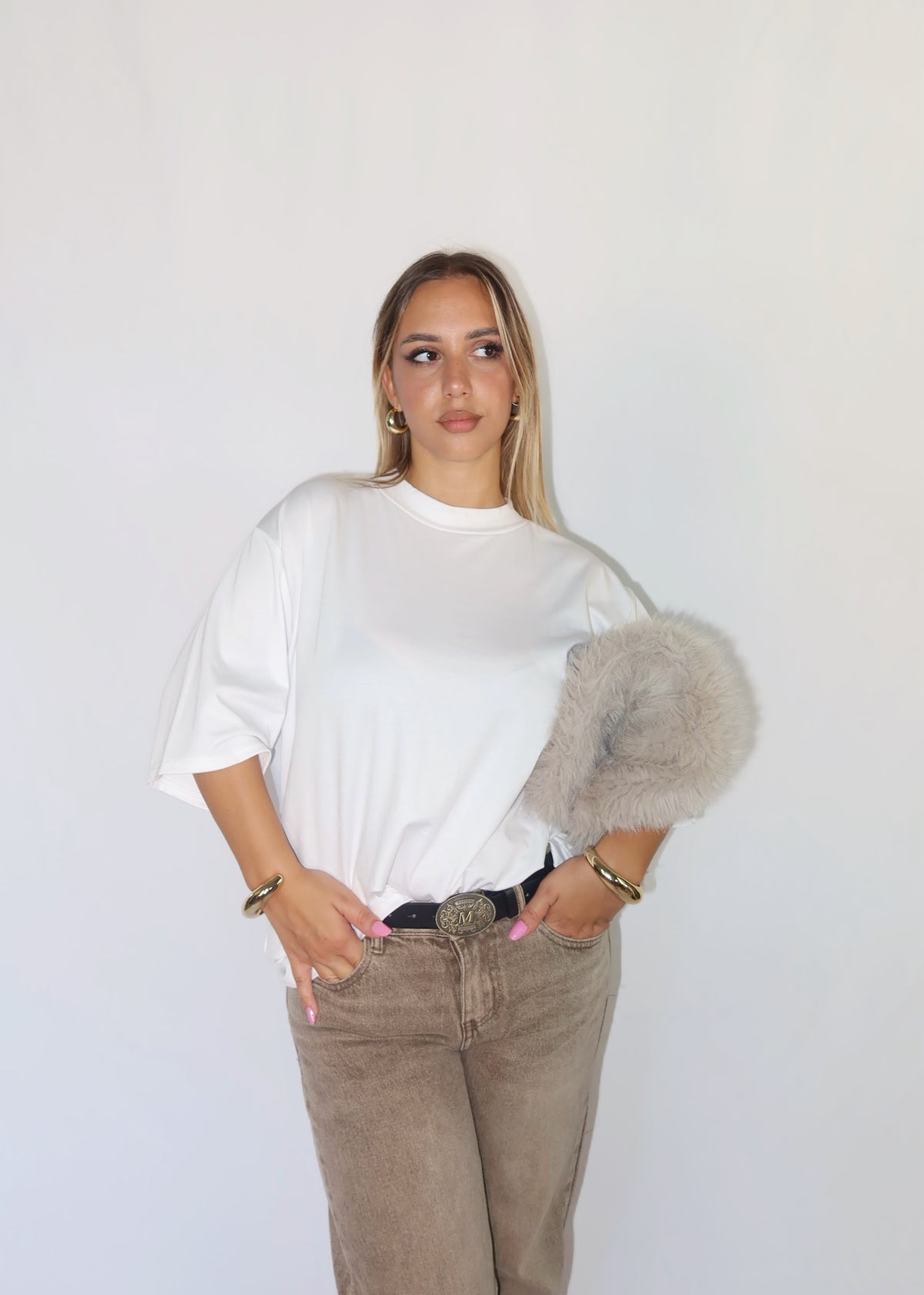 T-SHIRT OVERBASIC BIANCA