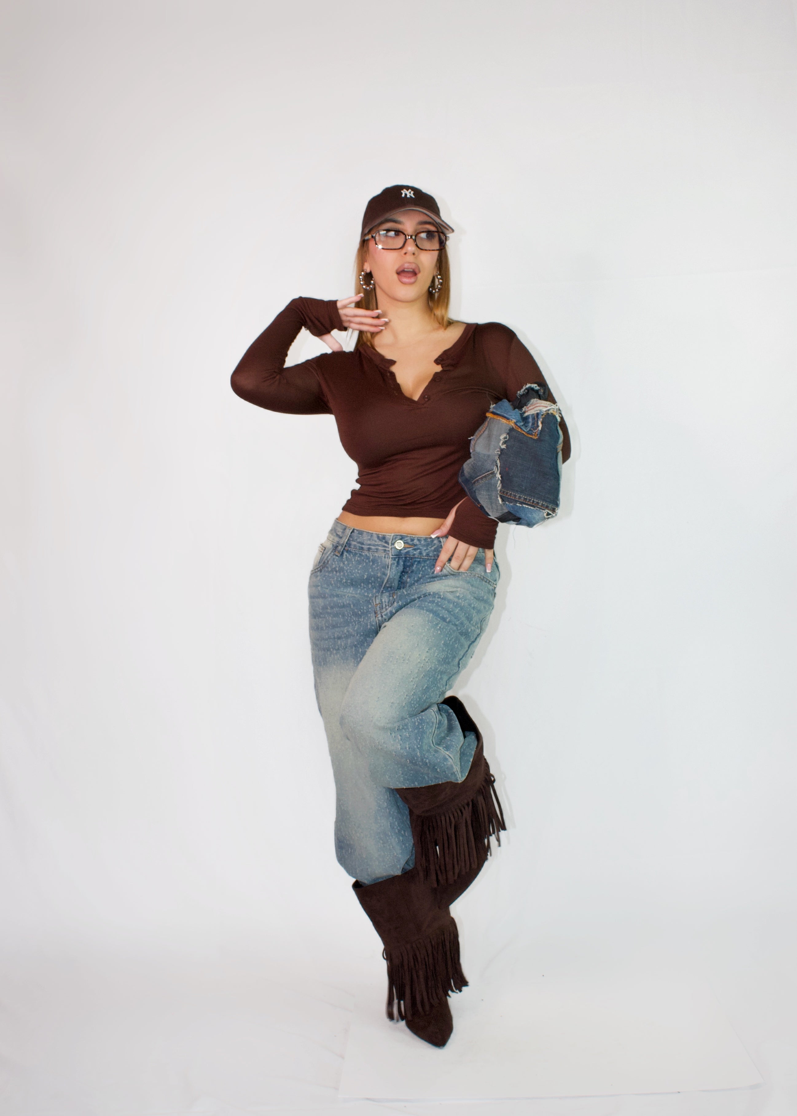 JEANS MINI STRAIN BLU