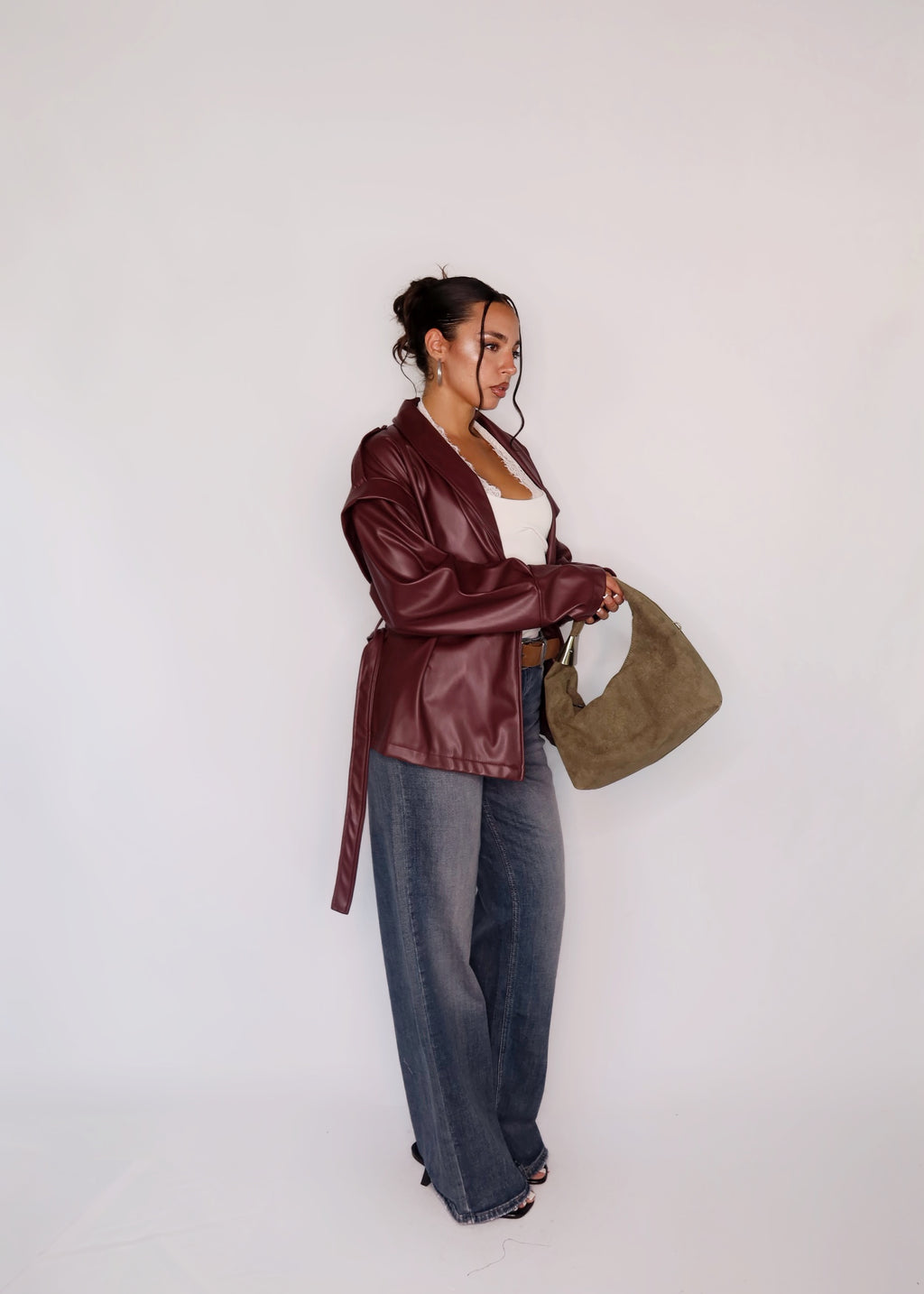 GIACCA LEATHER BORDEAUX