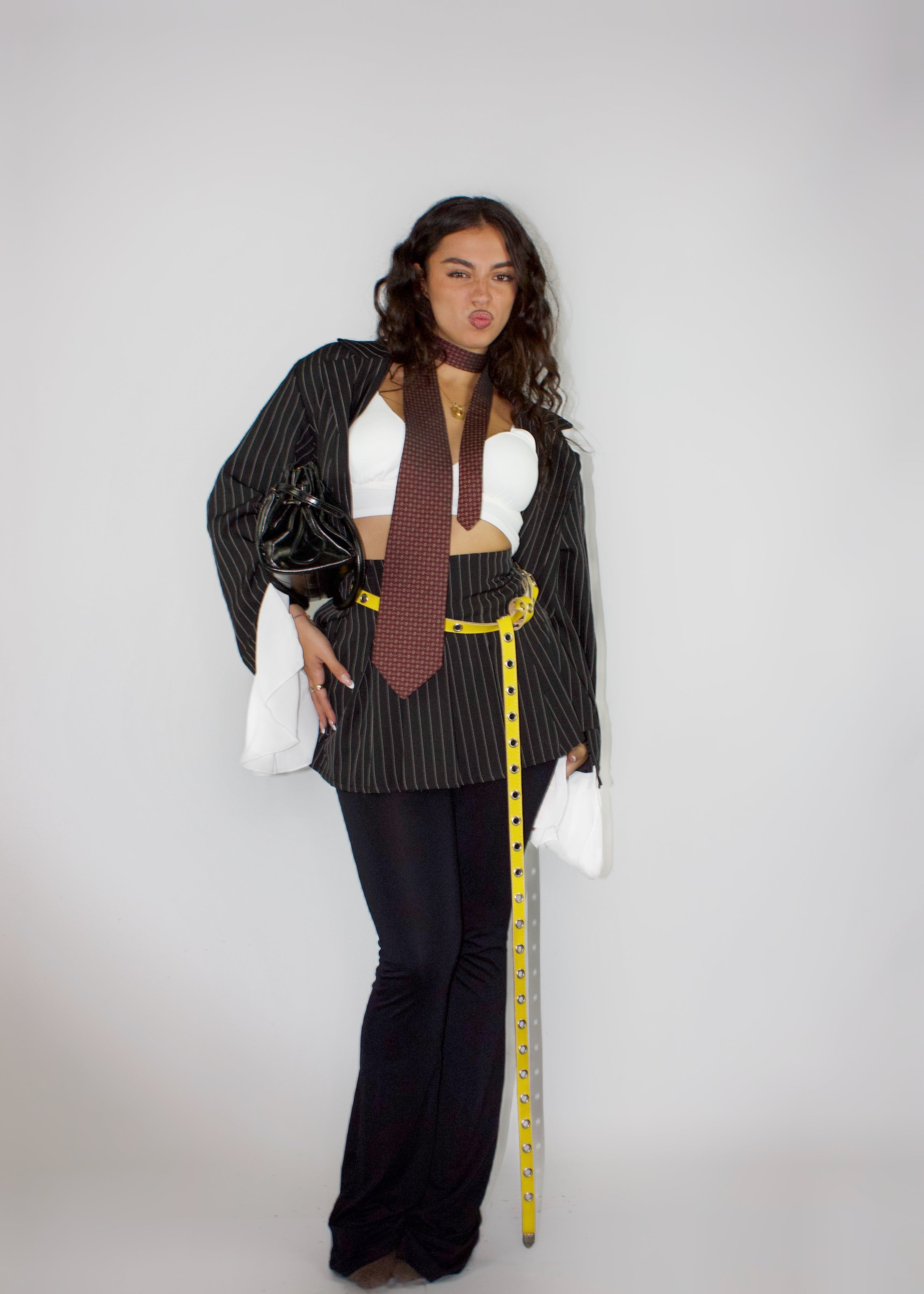 CINTURA DOUBLE PUNK GIALLA