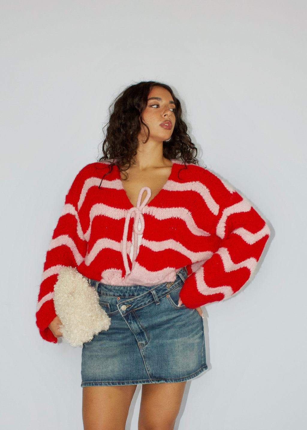 CARDIGAN CANDY ROSSO