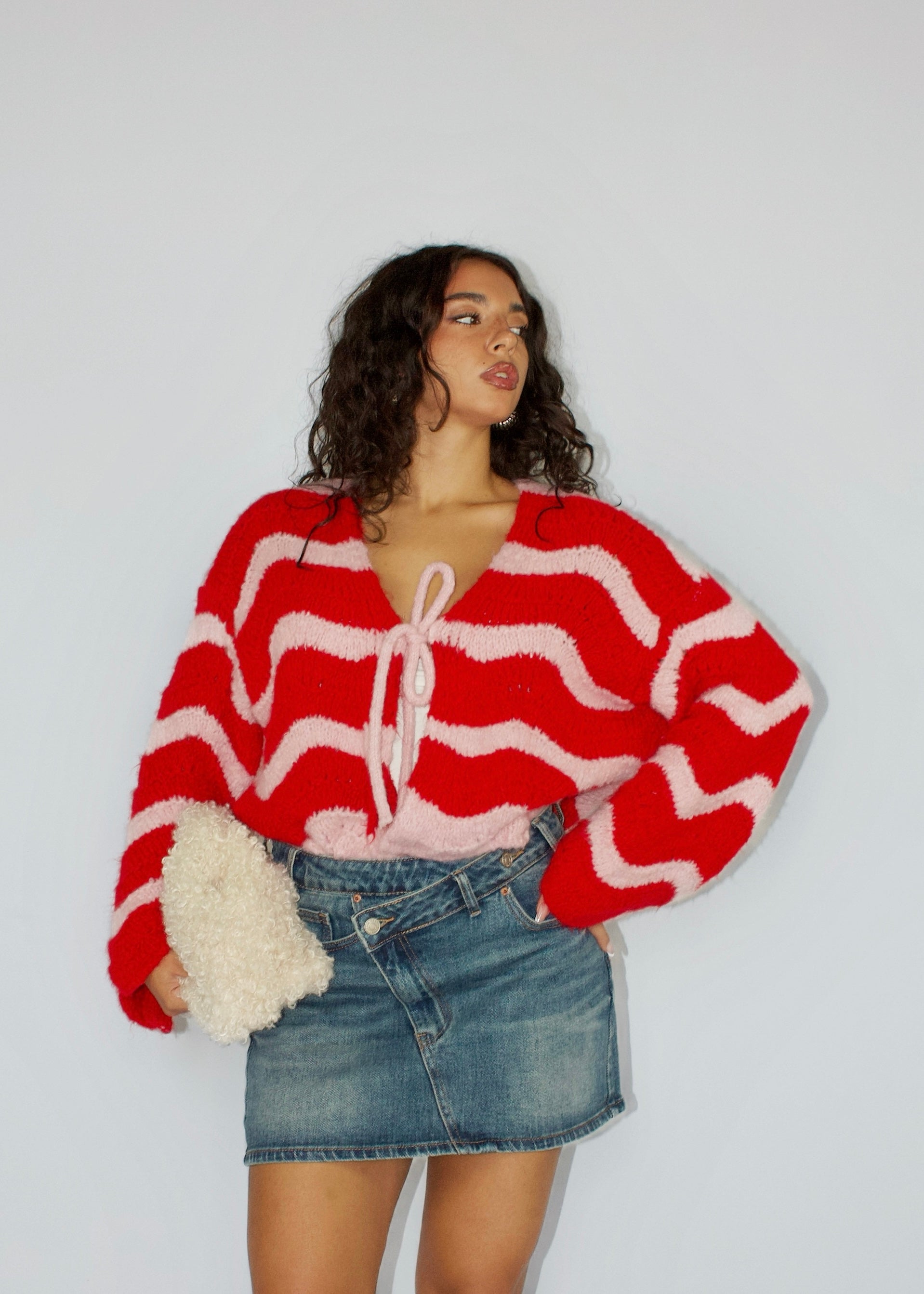 CARDIGAN CANDY ROSSO