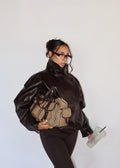 BIKER ZARA MARRONE