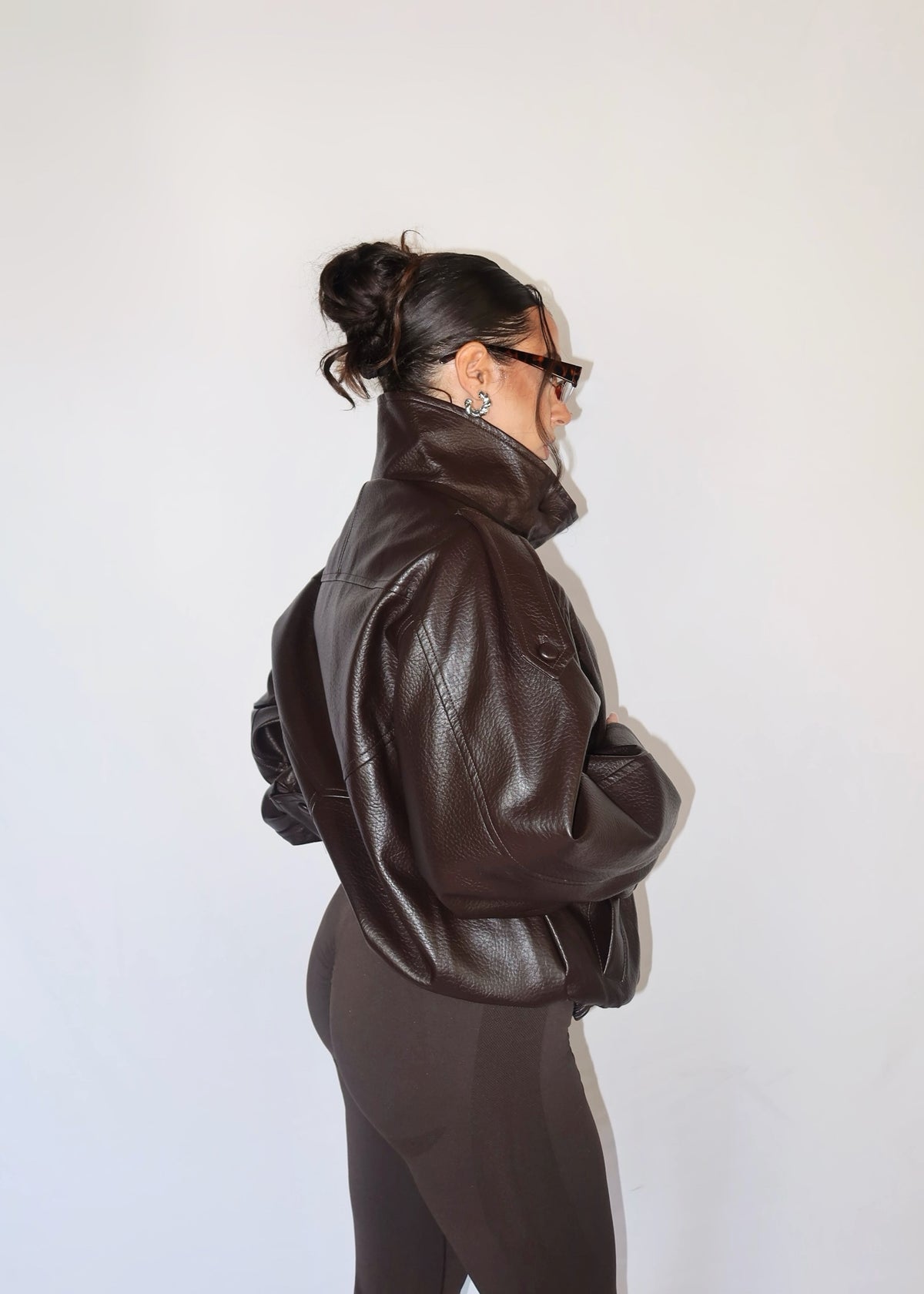 BIKER ZARA MARRONE