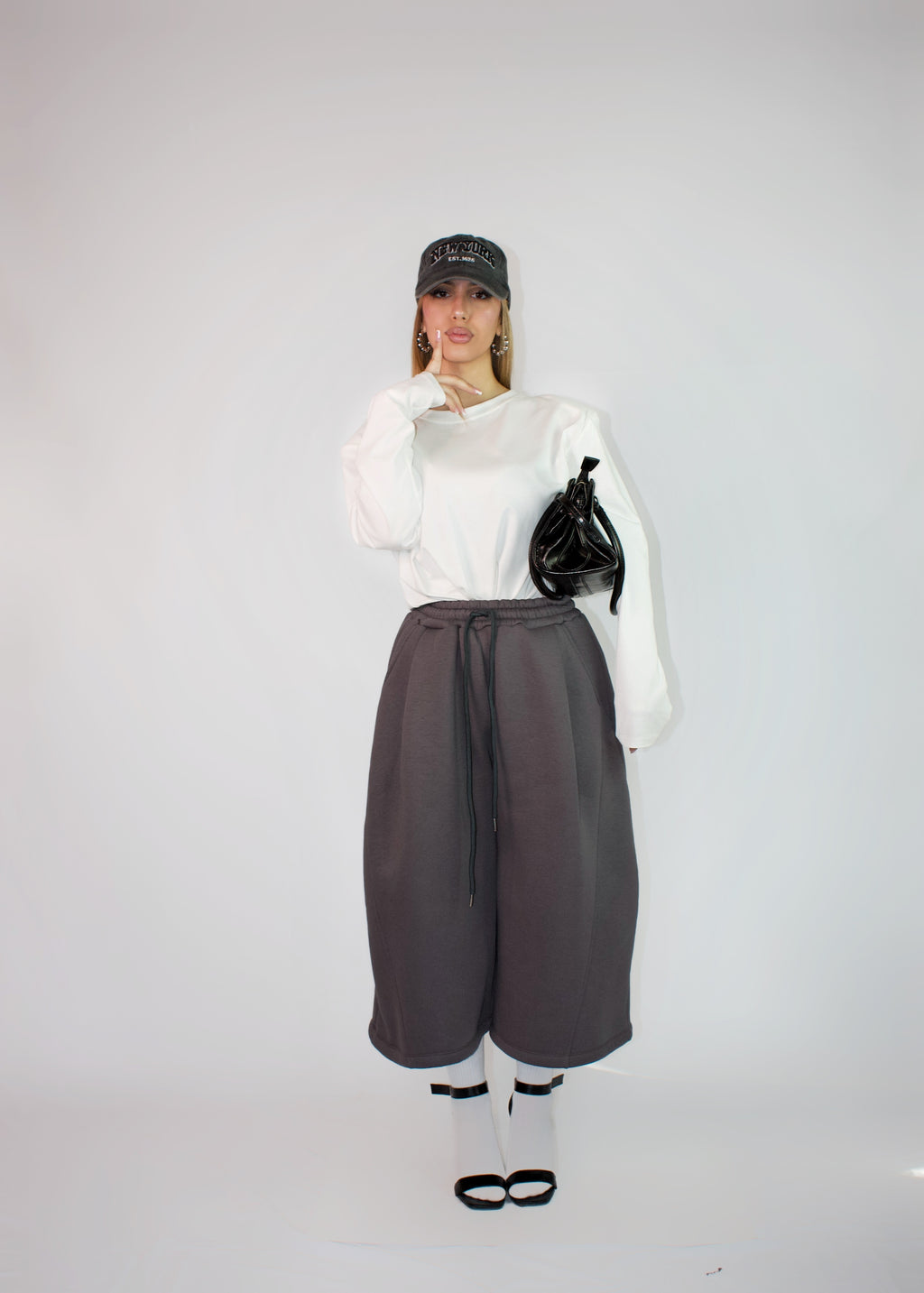 BERMUDA BASKET GRIGIO SCURO