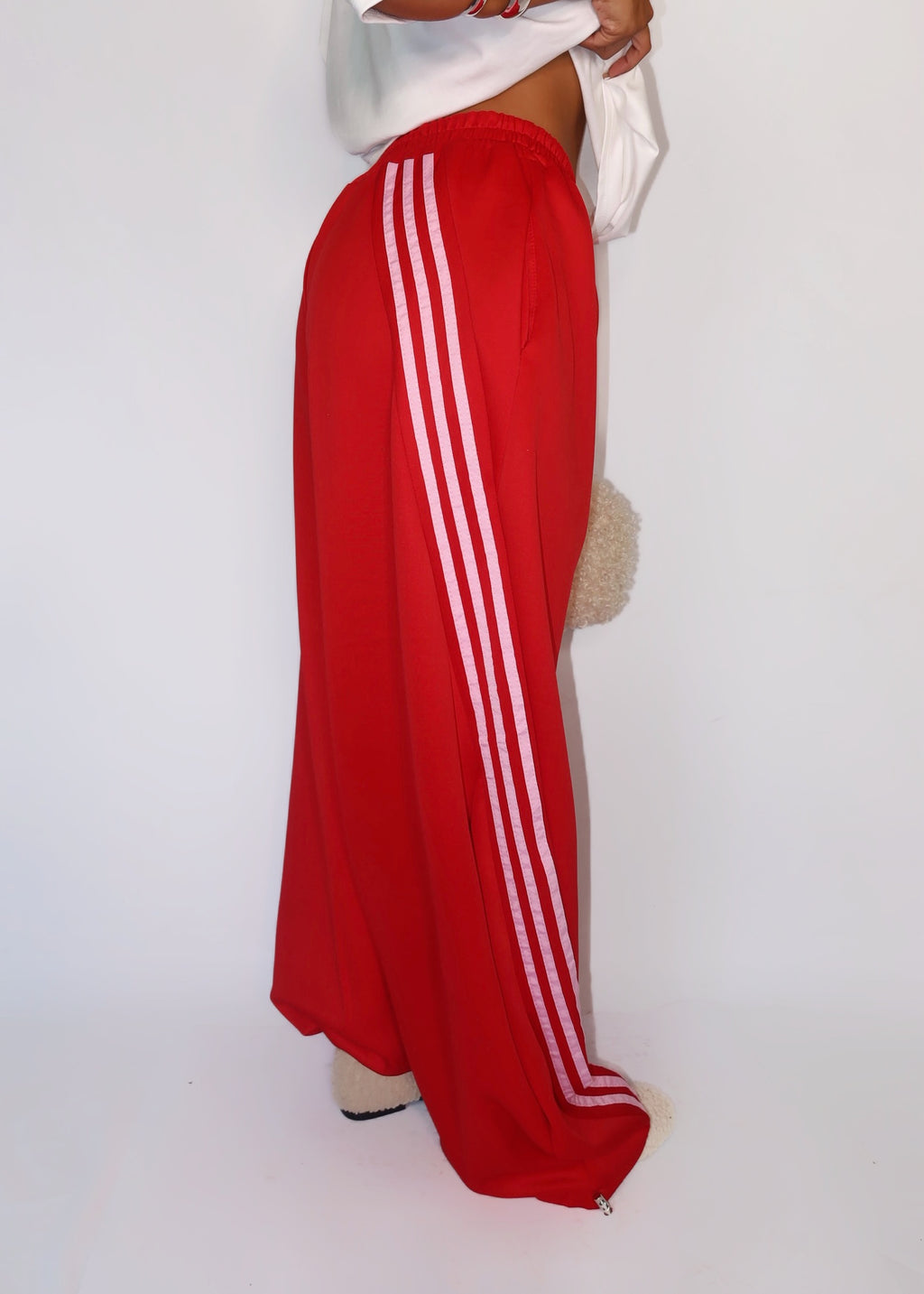 PANTALONE ADIDAS ROSSO 2in1