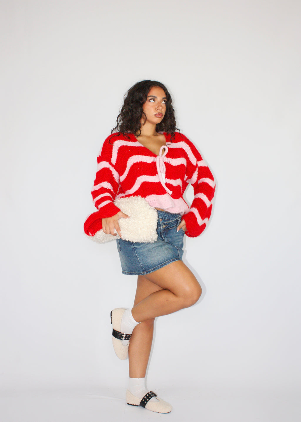 CARDIGAN CANDY ROSSO