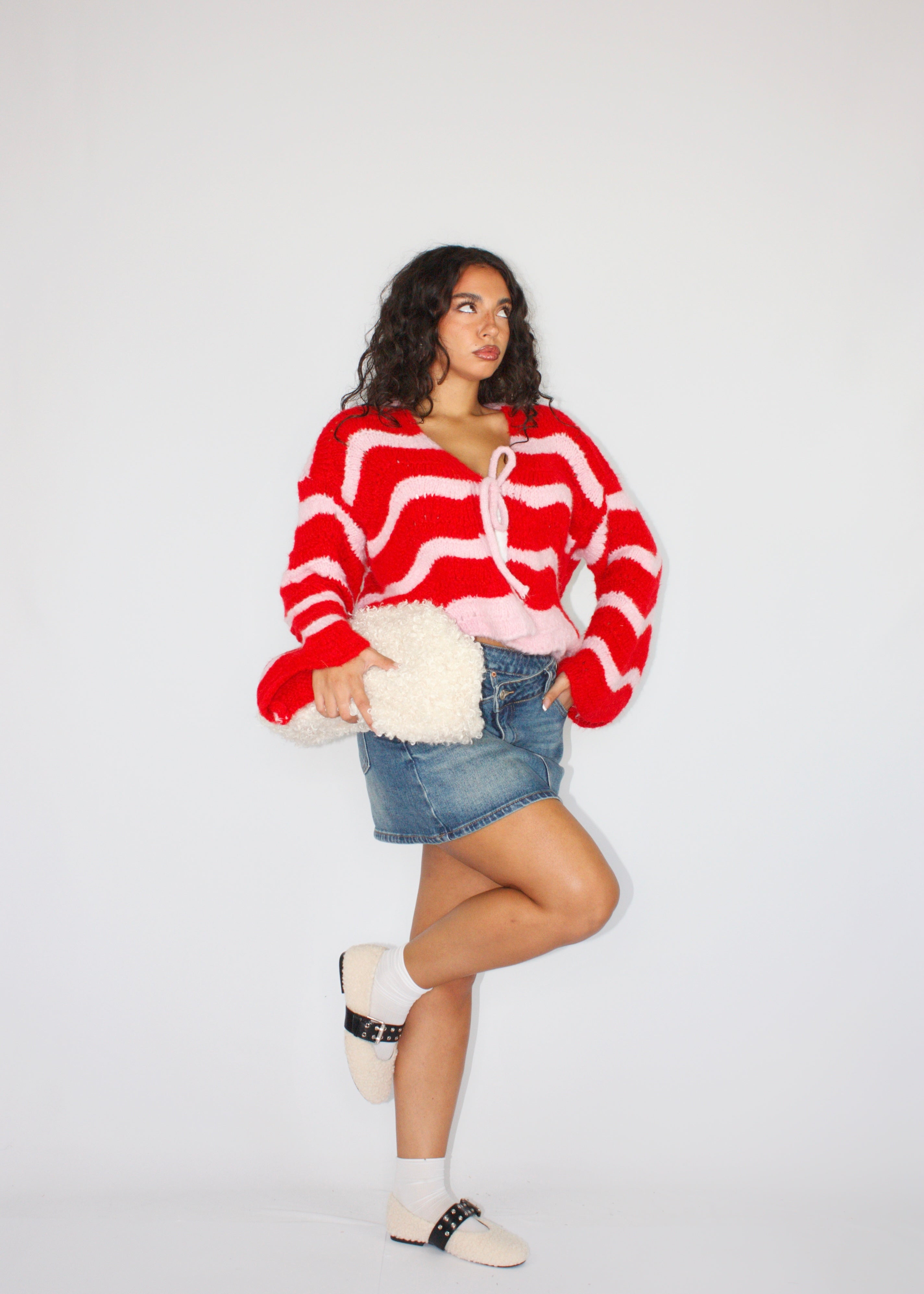 CARDIGAN CANDY ROSSO