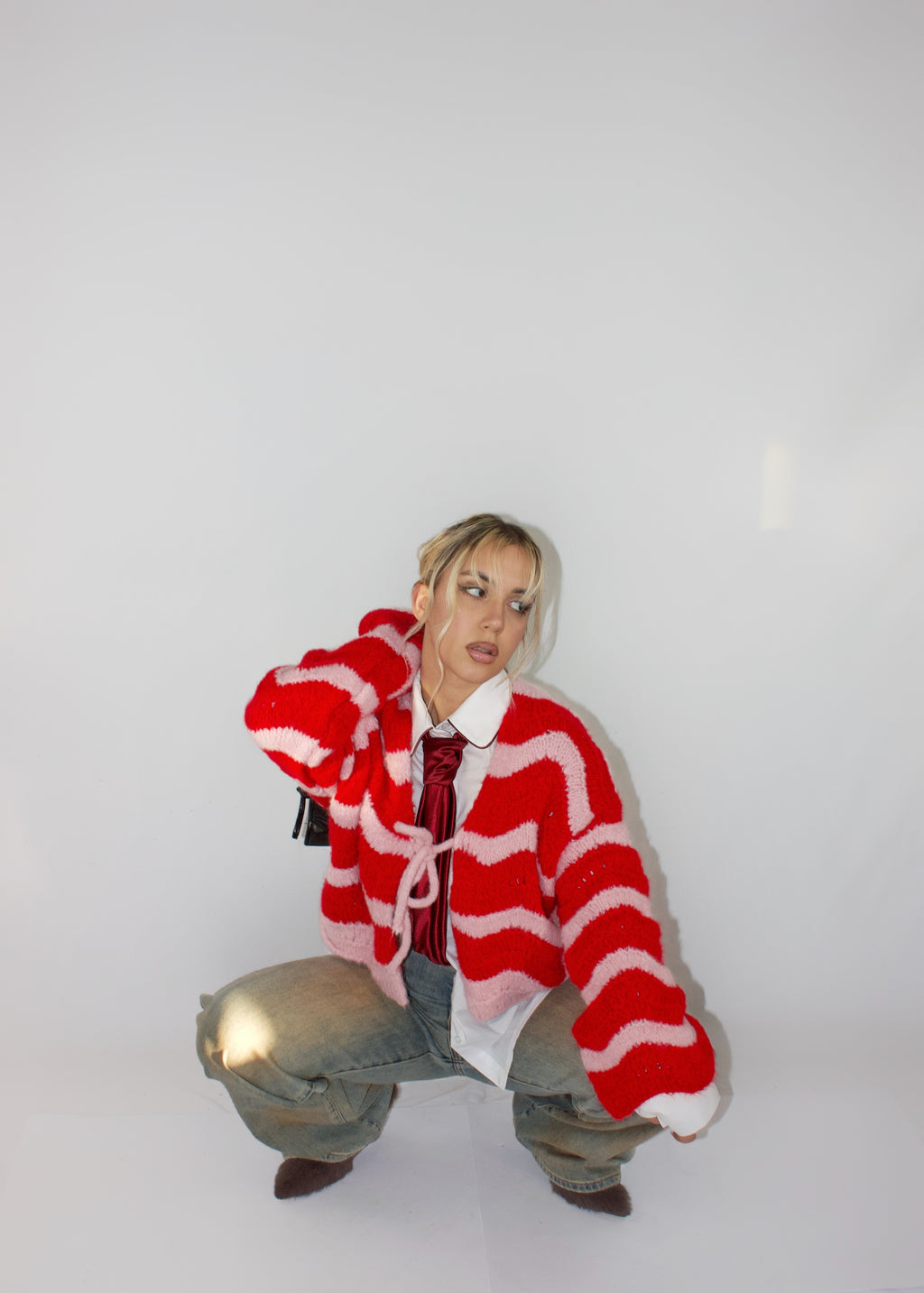 CARDIGAN CANDY ROSSO