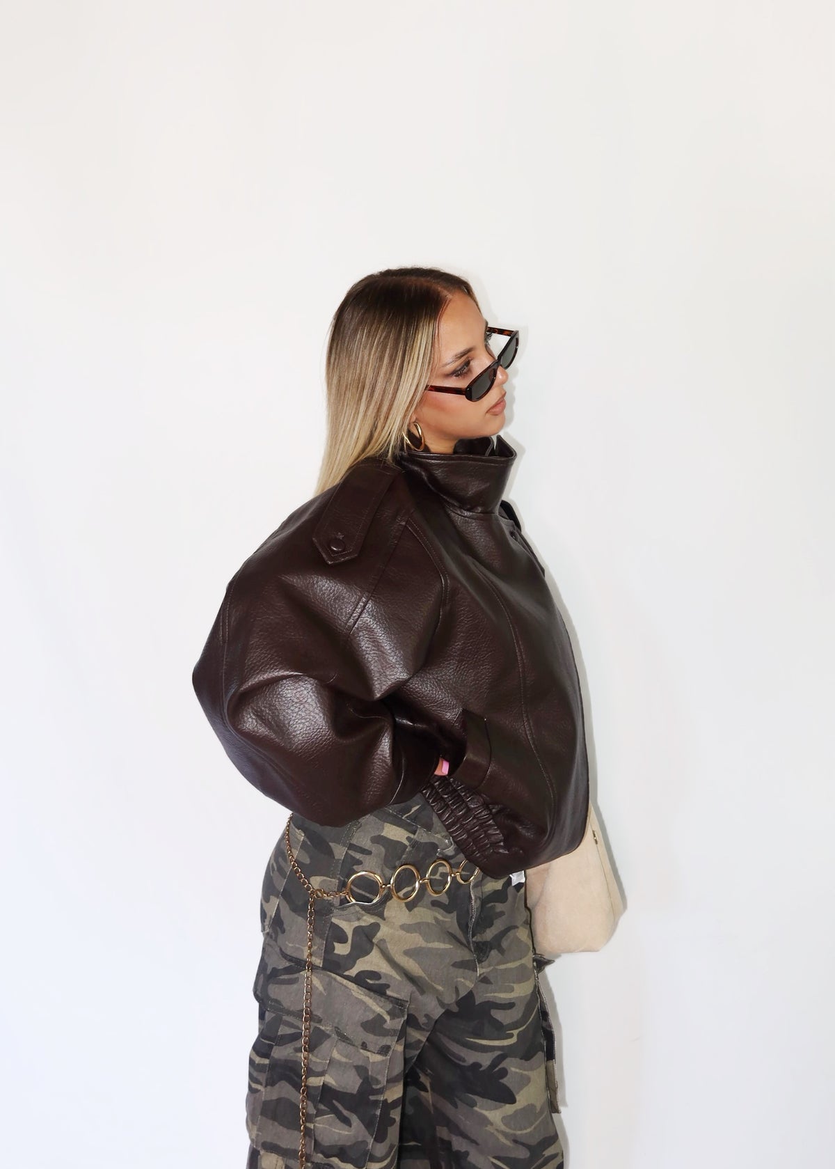 BIKER ZARA MARRONE