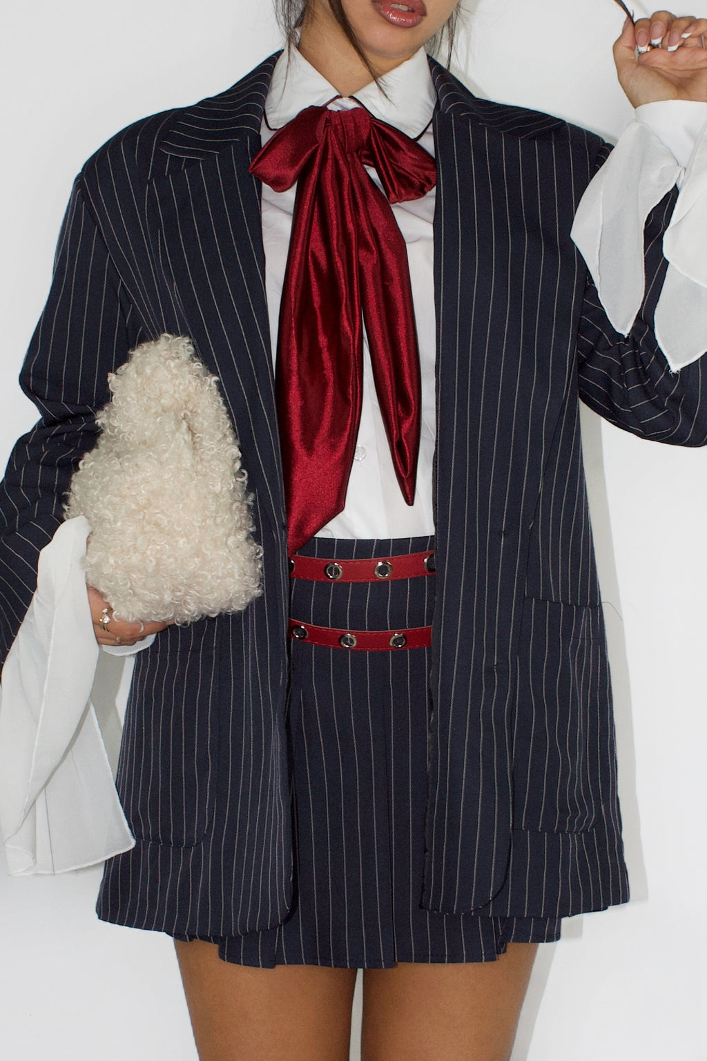 CINTURA DOUBLE PUNK ROSSA