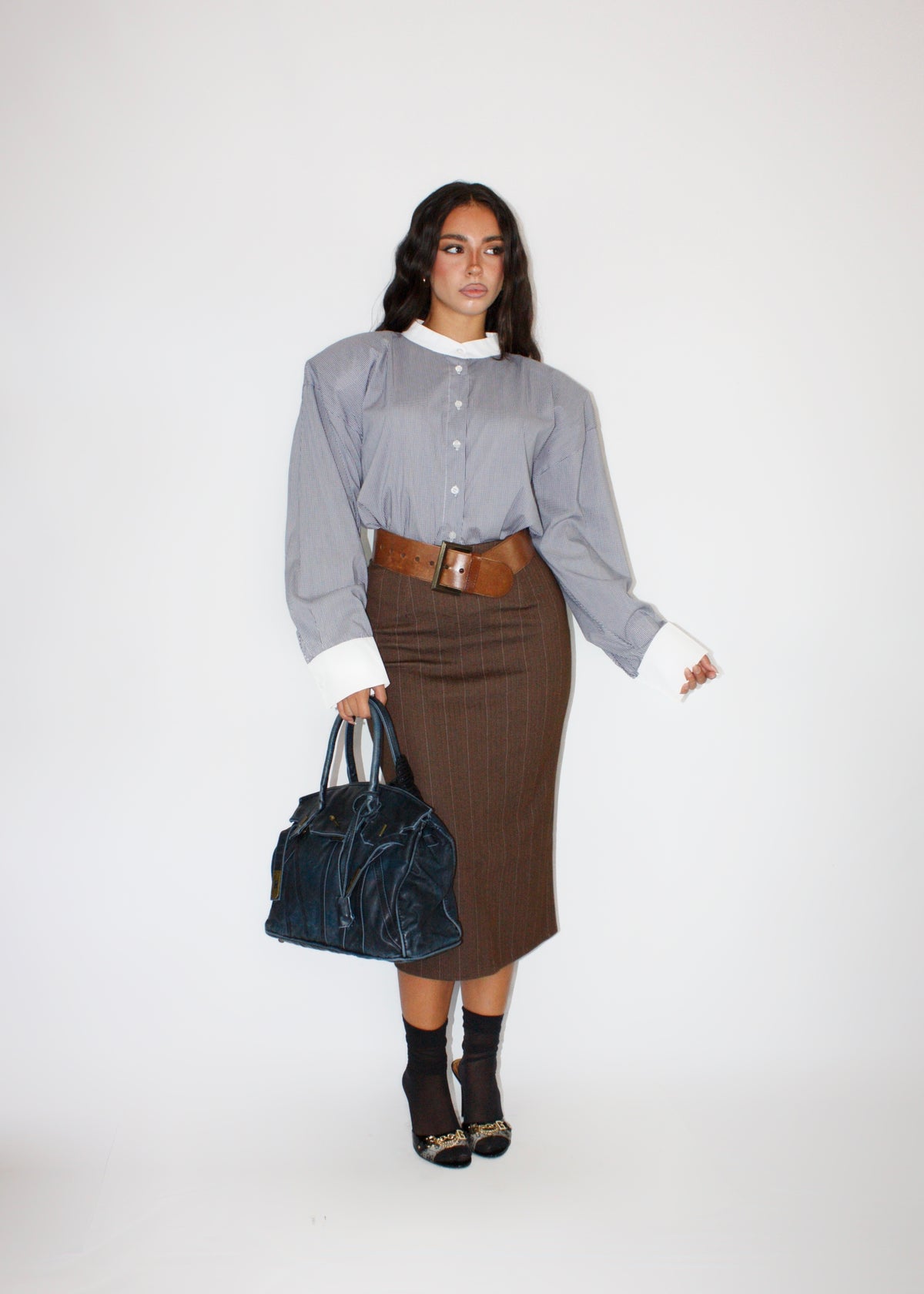 GONNA LONGUETTE OFFICE MARRONE