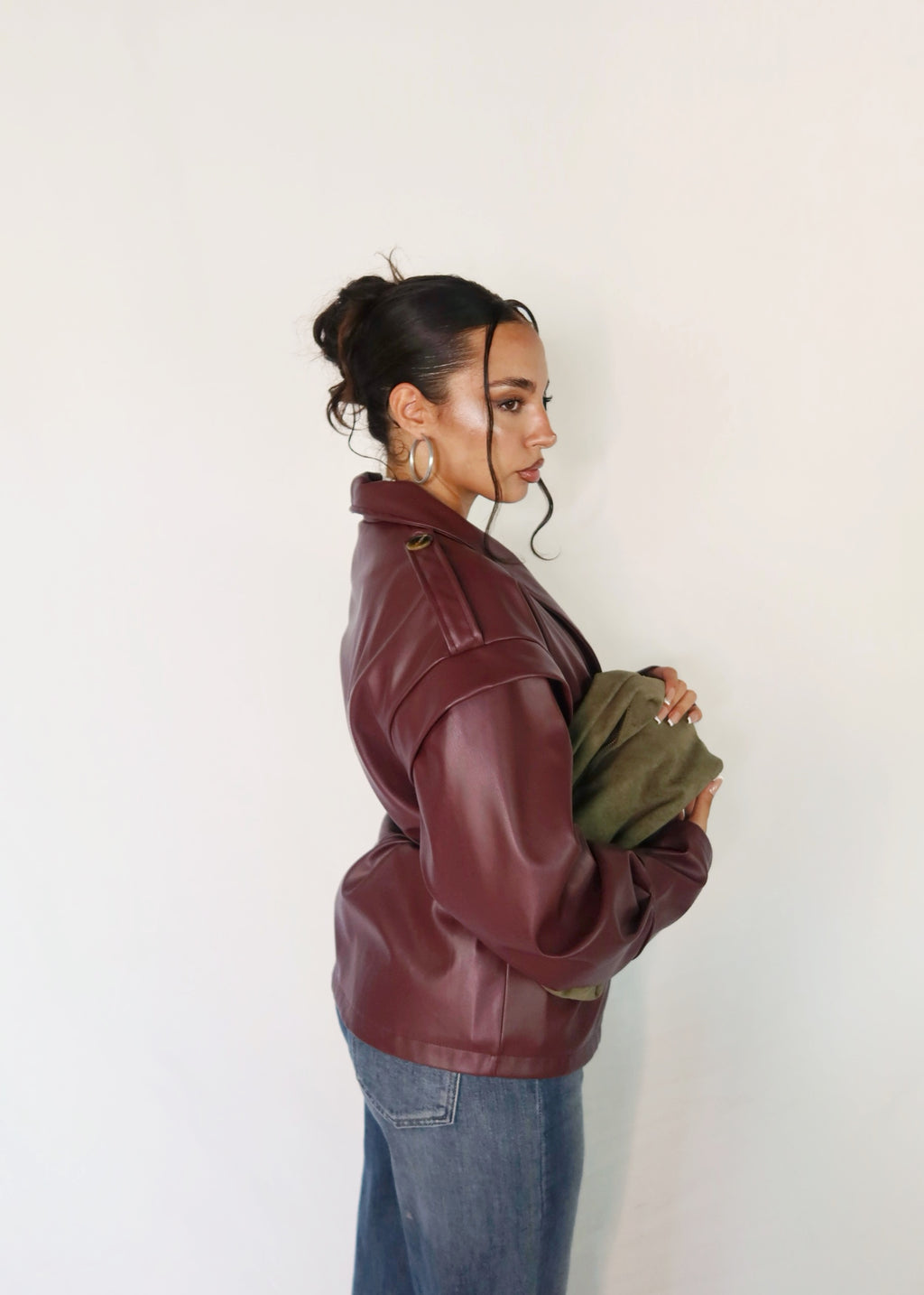 GIACCA LEATHER BORDEAUX