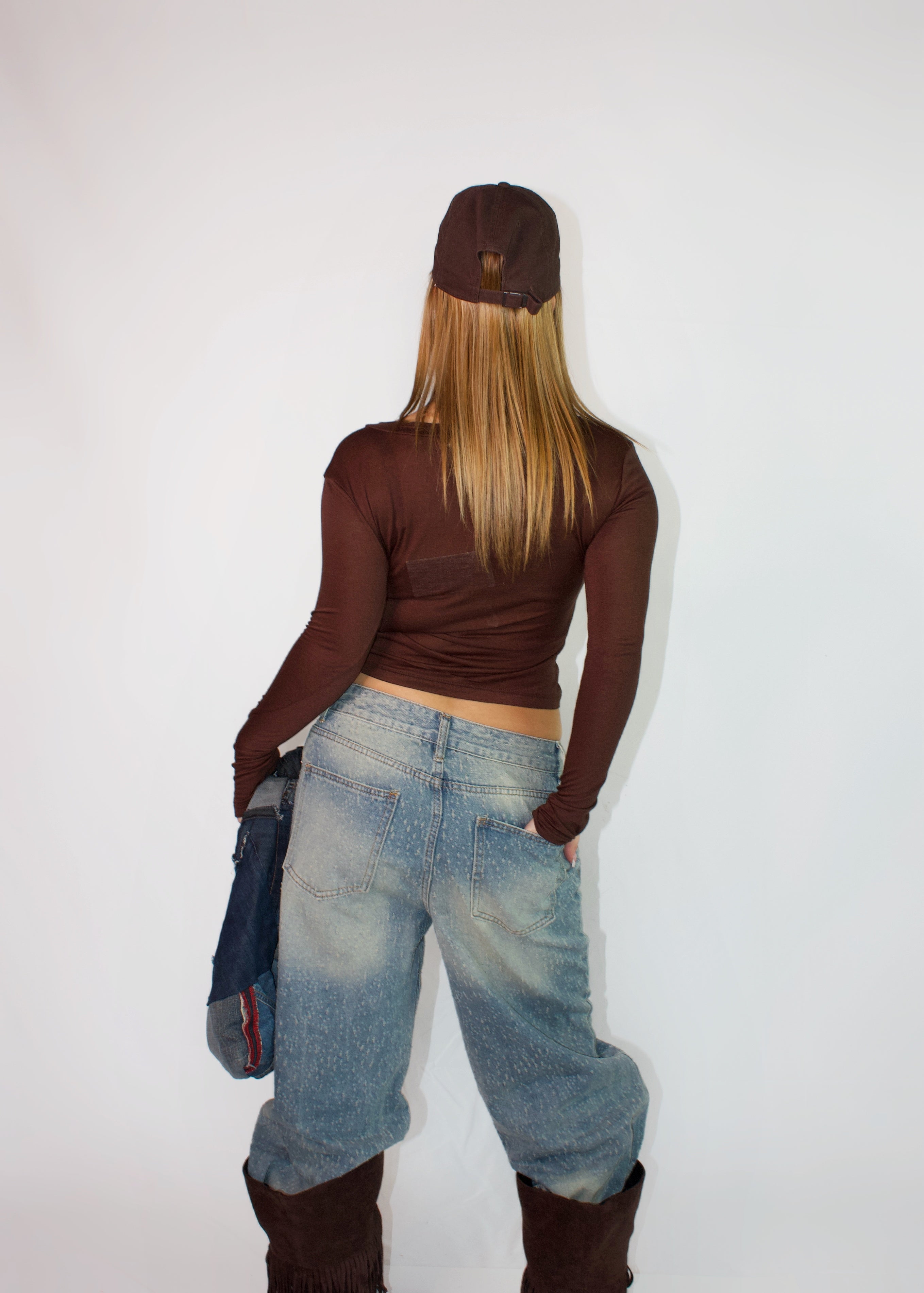 JEANS MINI STRAIN BLU