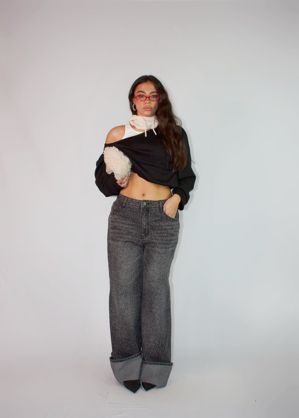 JEANS MINI STRAIN NERO