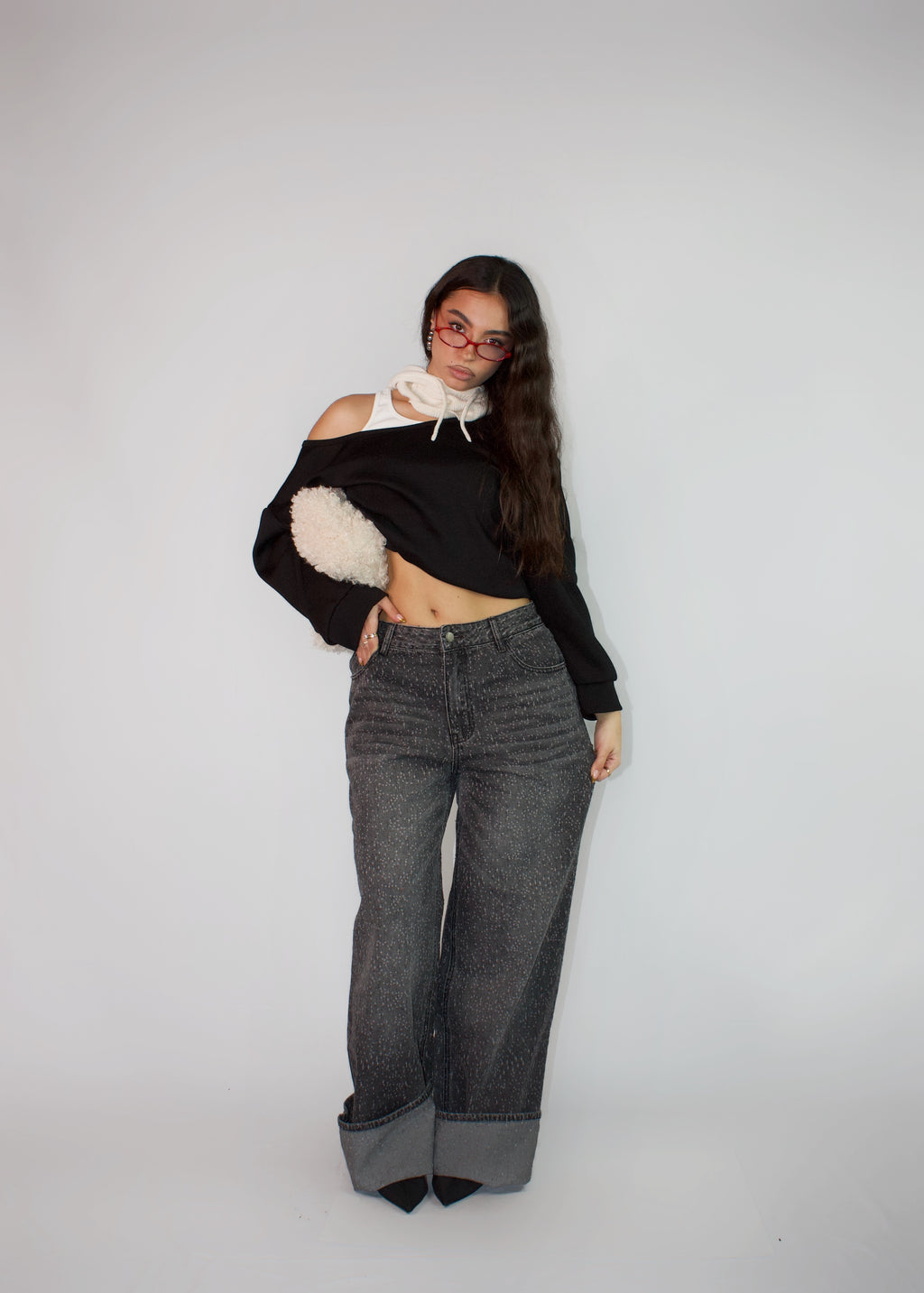 JEANS MINI STRAIN NERO