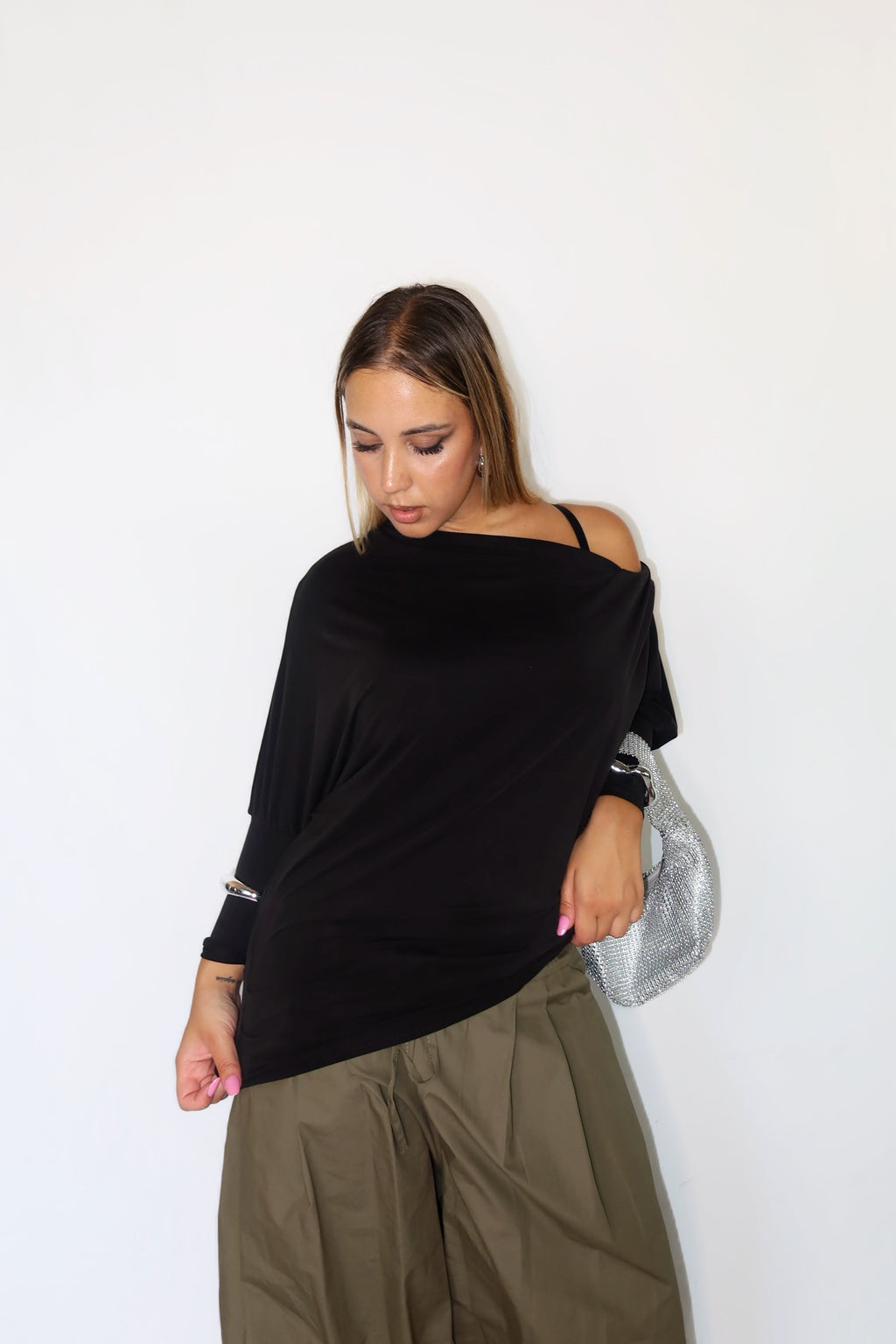 MAGLIA BAT NERA 2in1