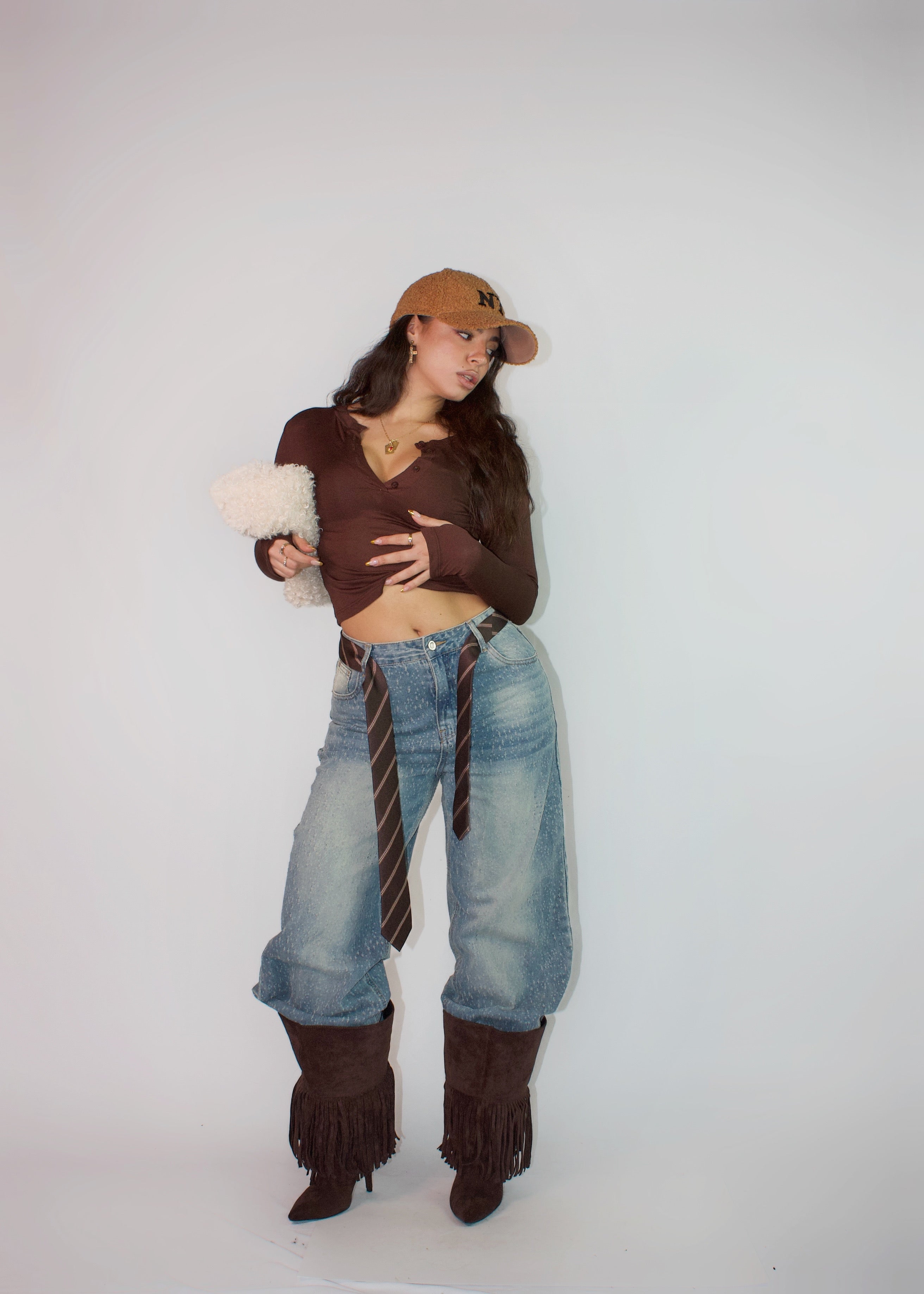 MAGLIETTA BUTTONS MARRONE