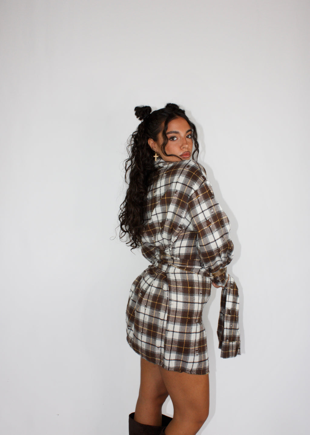 CAMICIA VESTITO WOOD MARRONE