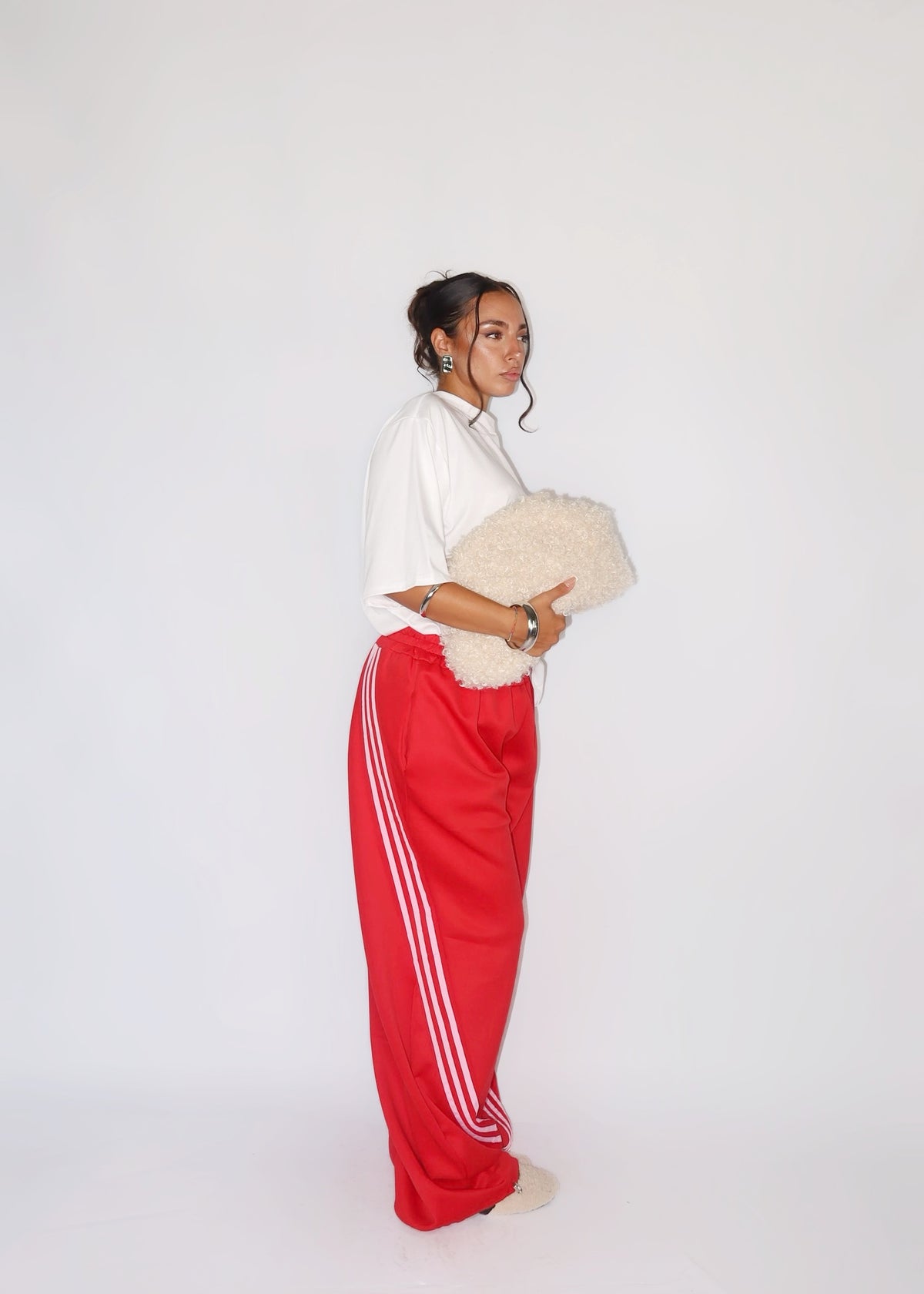 PANTALONE ADIDAS ROSSO 2in1
