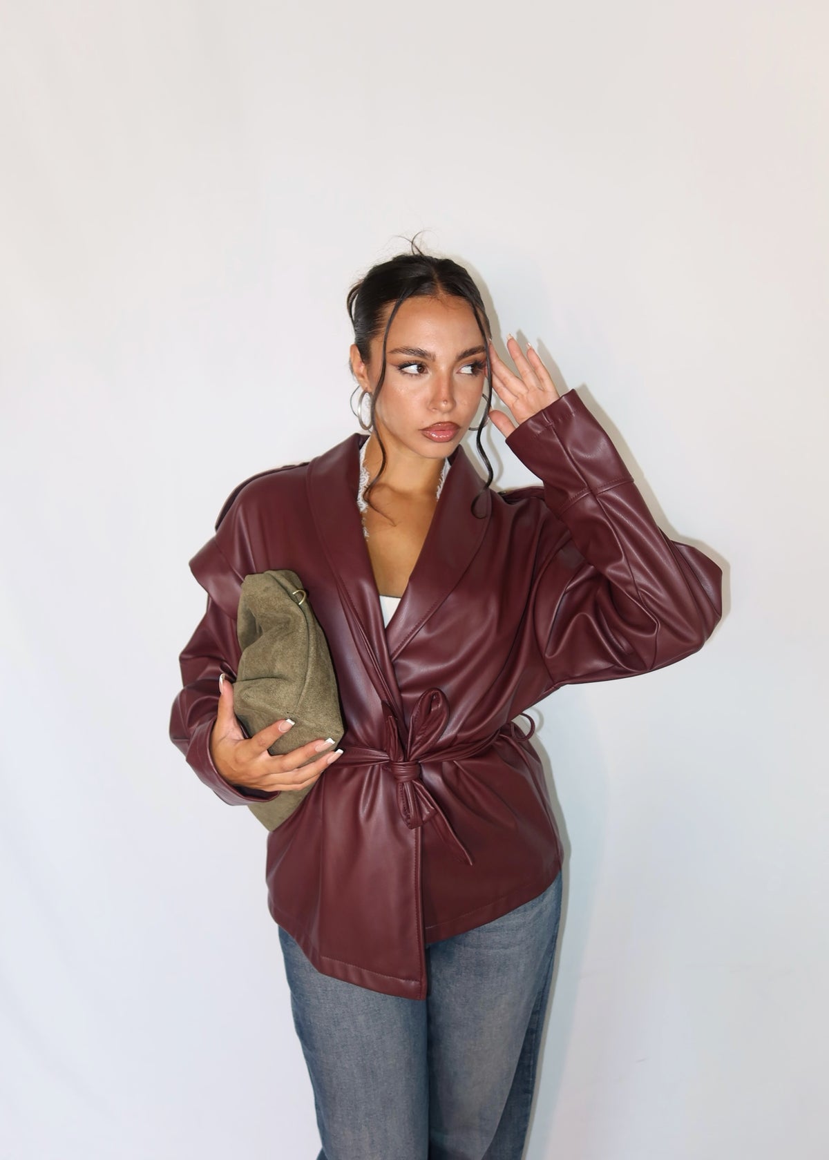 GIACCA LEATHER BORDEAUX