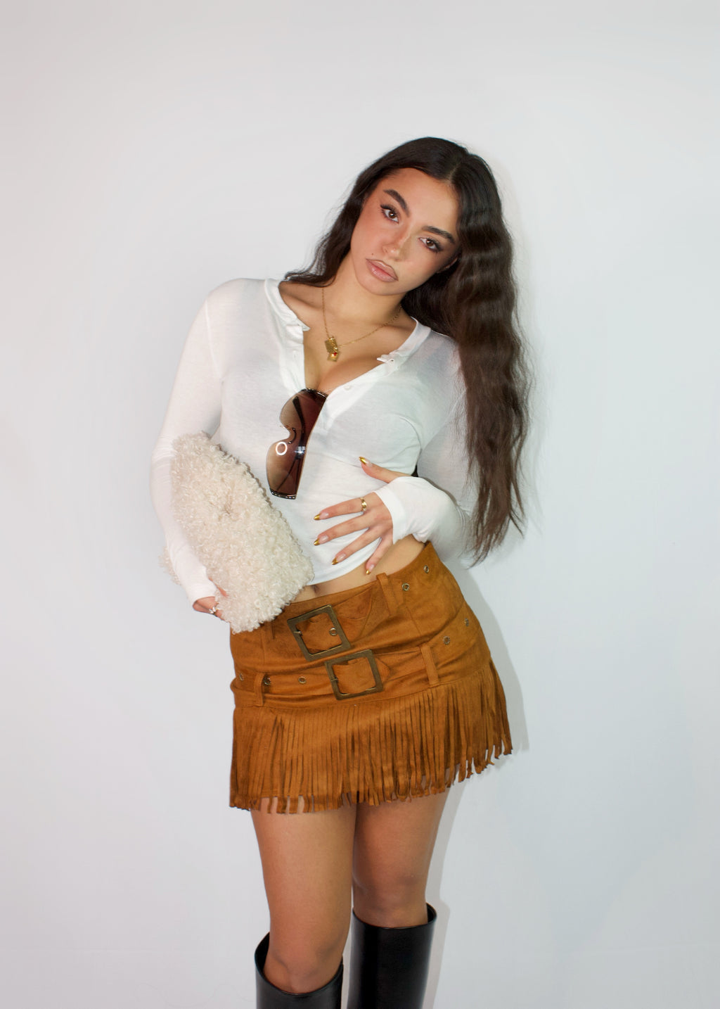 MAGLIETTA BUTTONS BIANCA