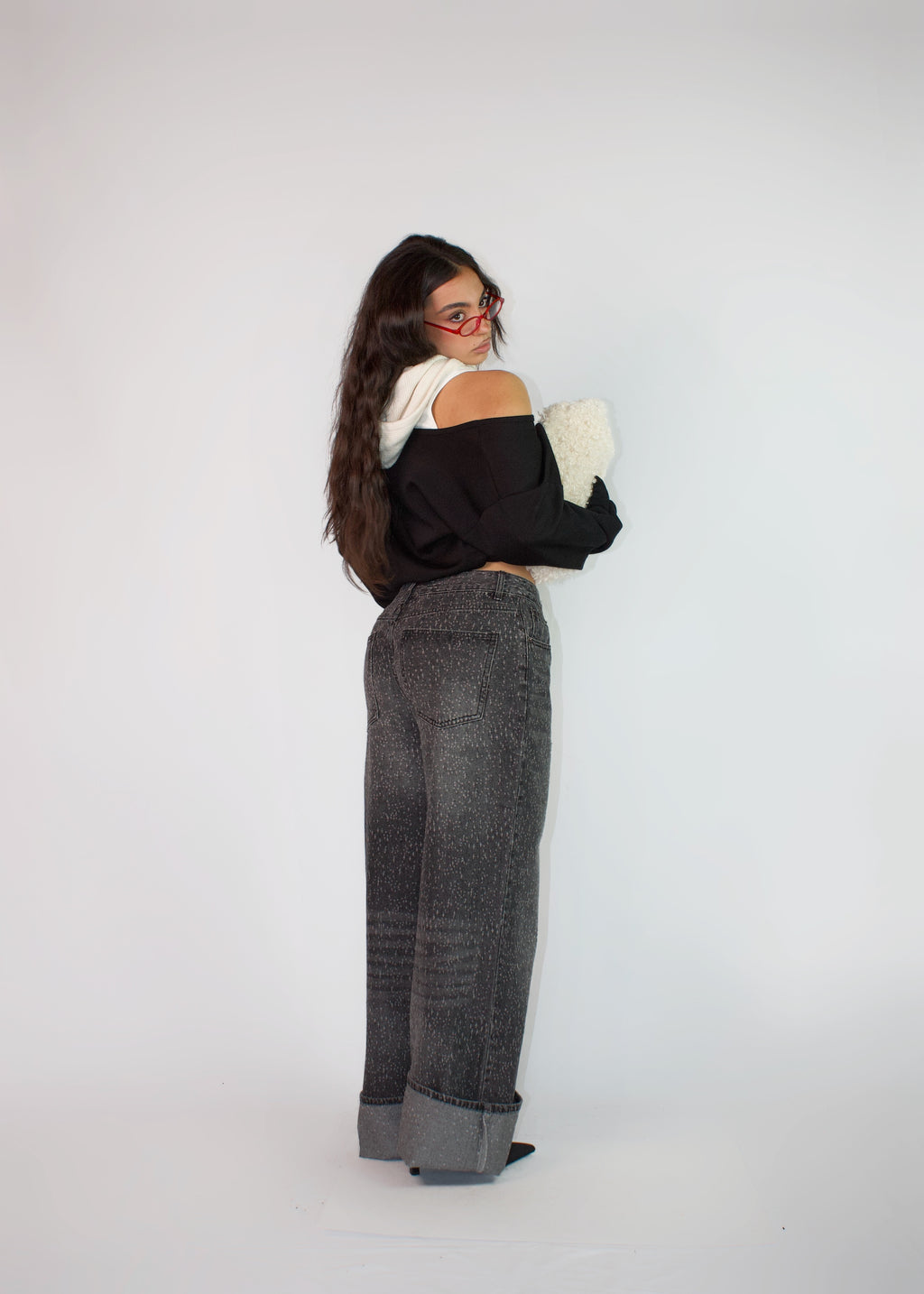 JEANS MINI STRAIN NERO