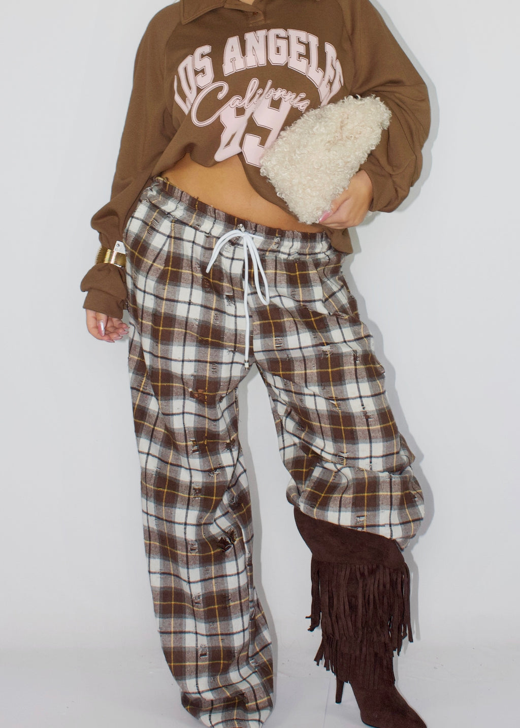 PANTALONE WOOD MARRONE