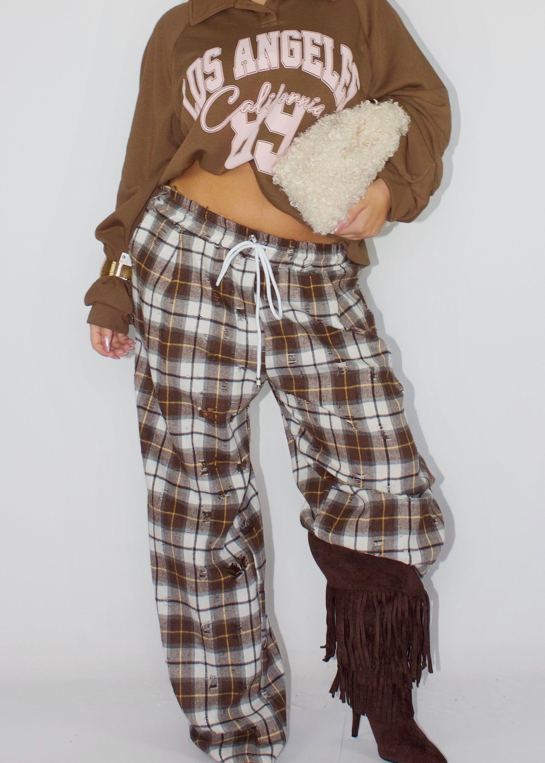 PANTALONE WOOD MARRONE