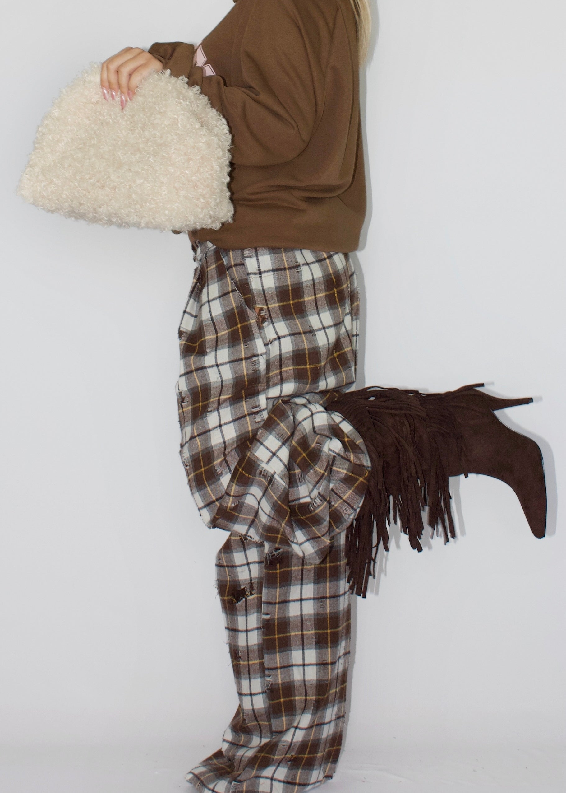 PANTALONE WOOD MARRONE