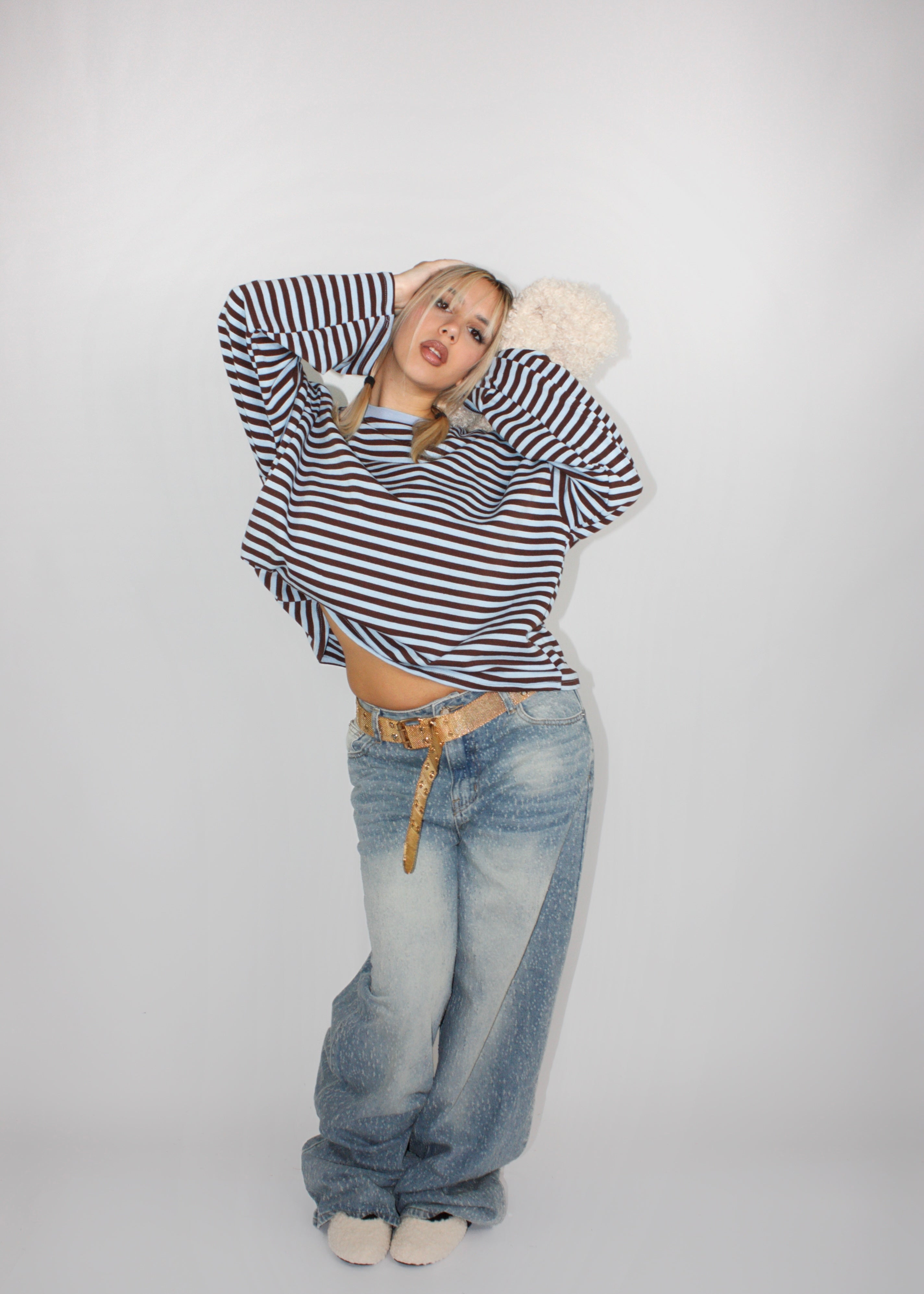 JEANS MINI STRAIN BLU