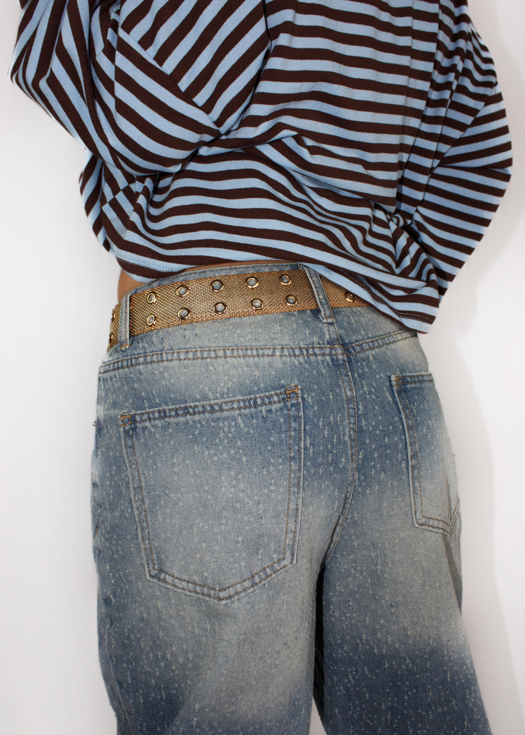 JEANS MINI STRAIN BLU