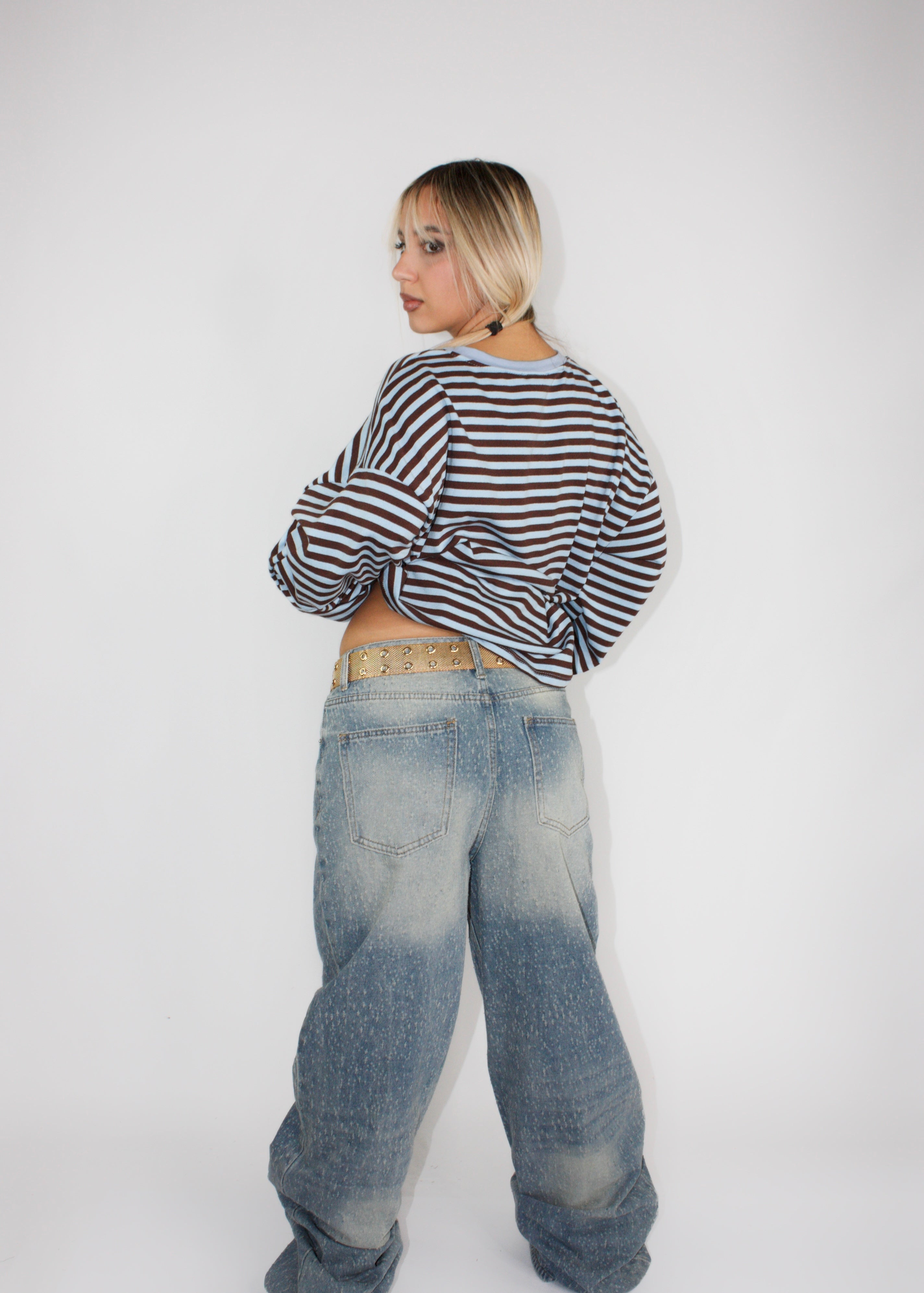 JEANS MINI STRAIN BLU