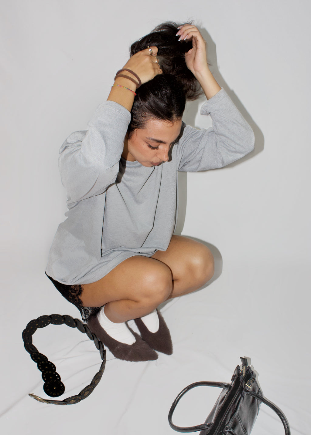 MAGLIETTA WALK SPALLINE GRIGIA