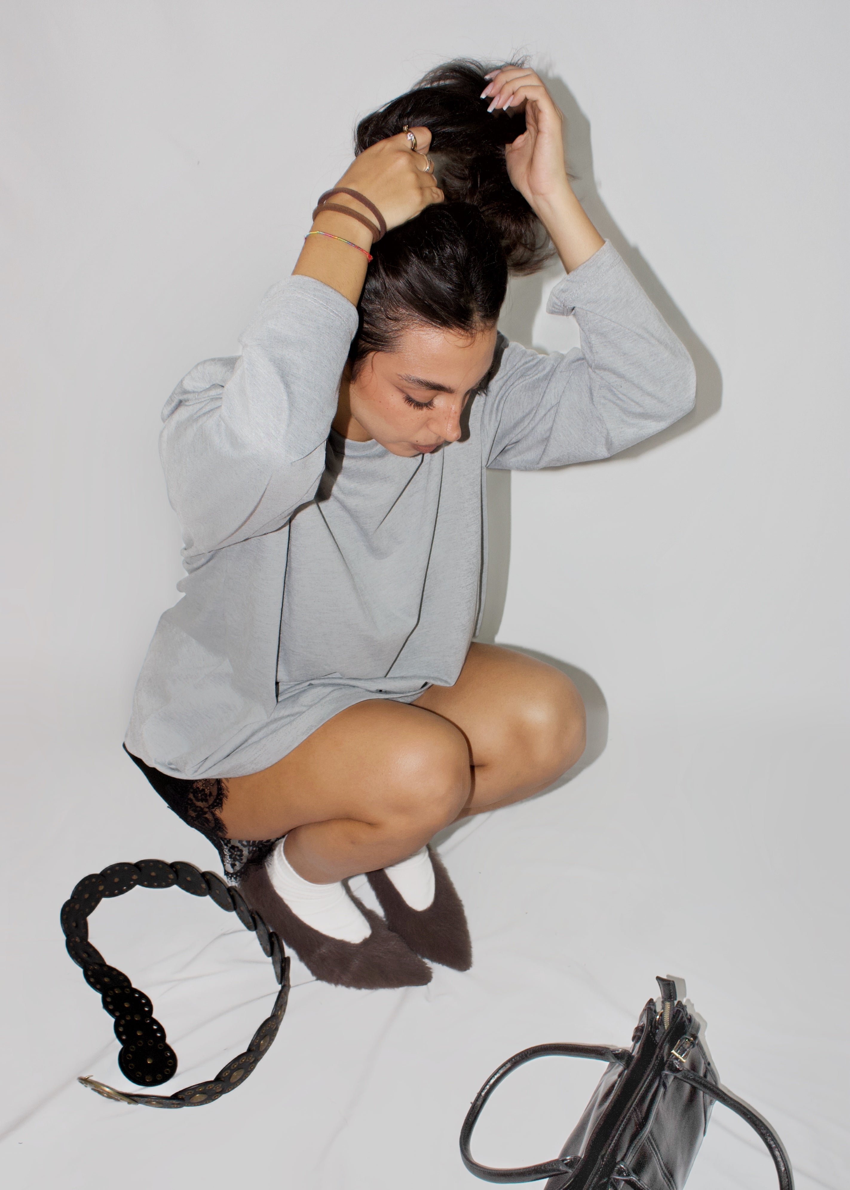 MAGLIETTA WALK SPALLINE GRIGIA